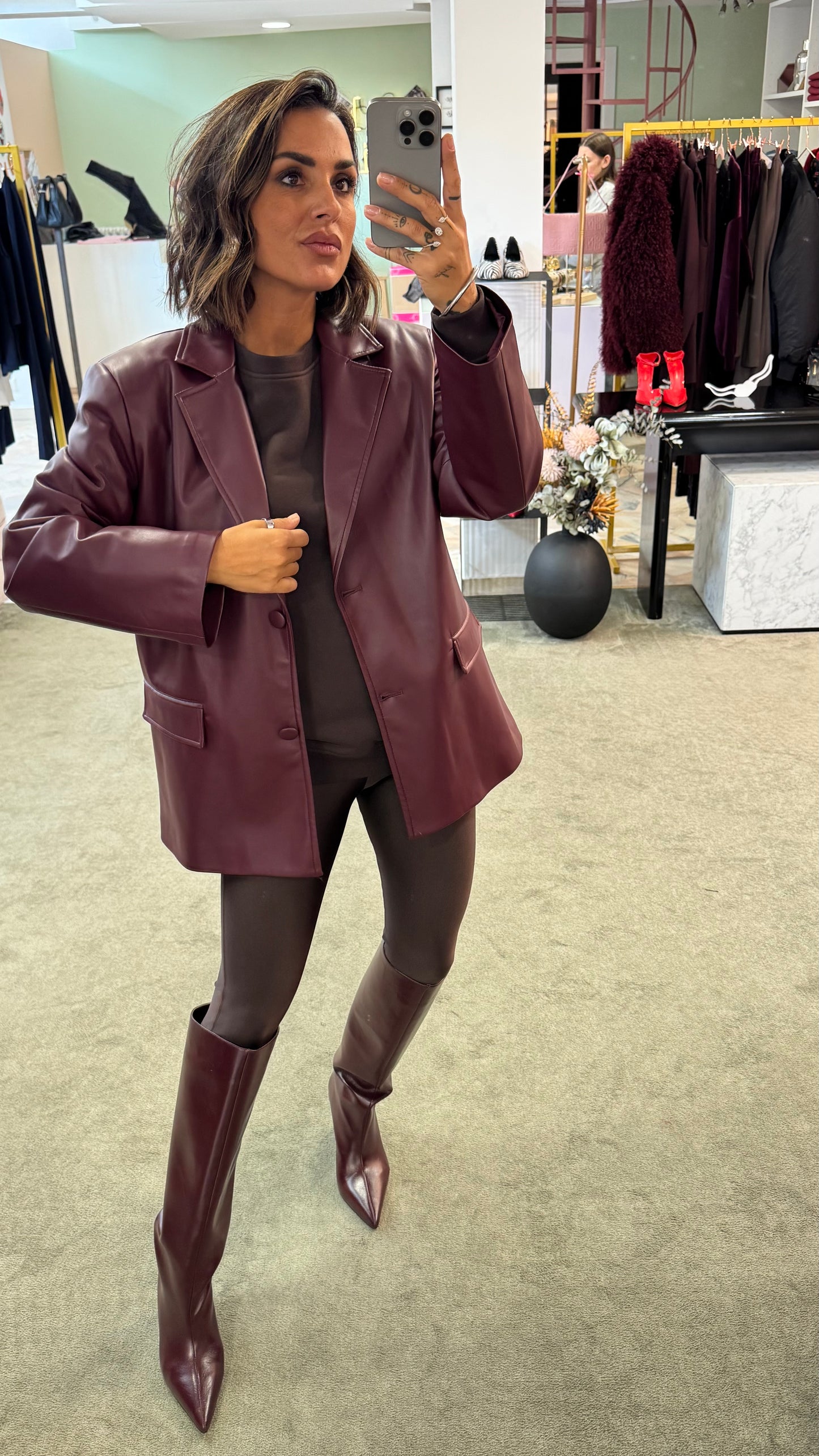 Blazer bordeaux ecopelle ks