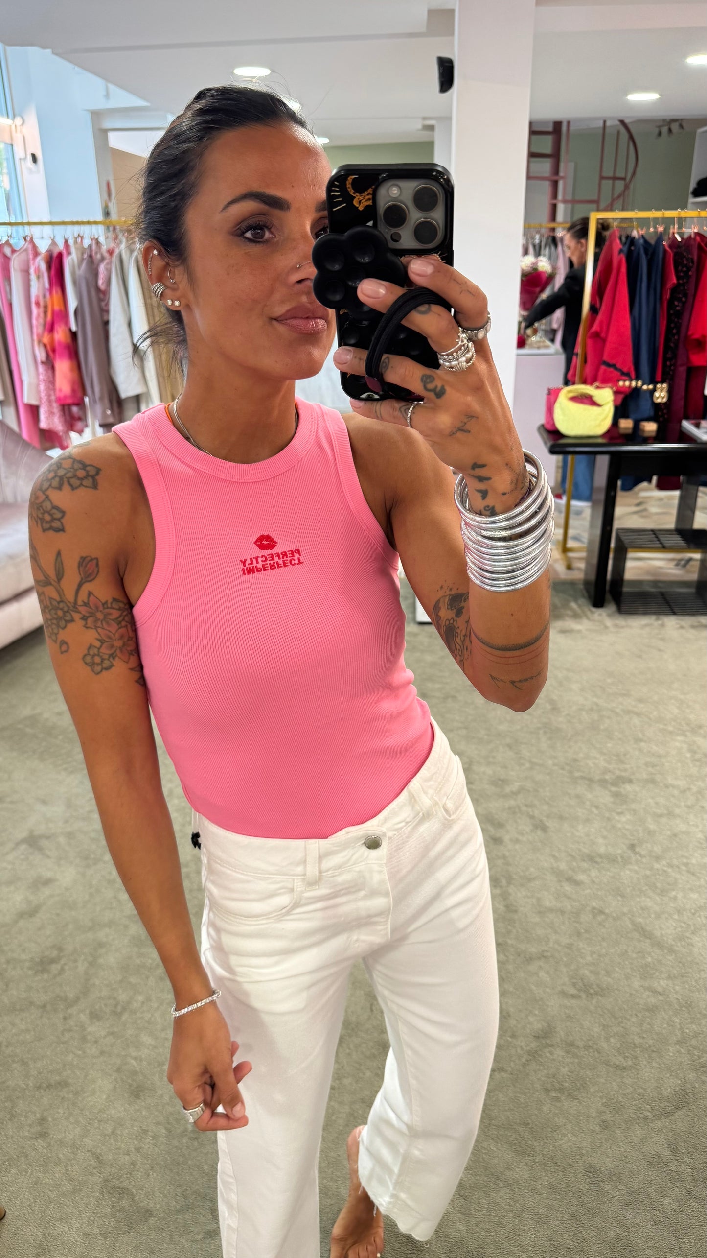 Canotta rosa perfectly imperfect jx