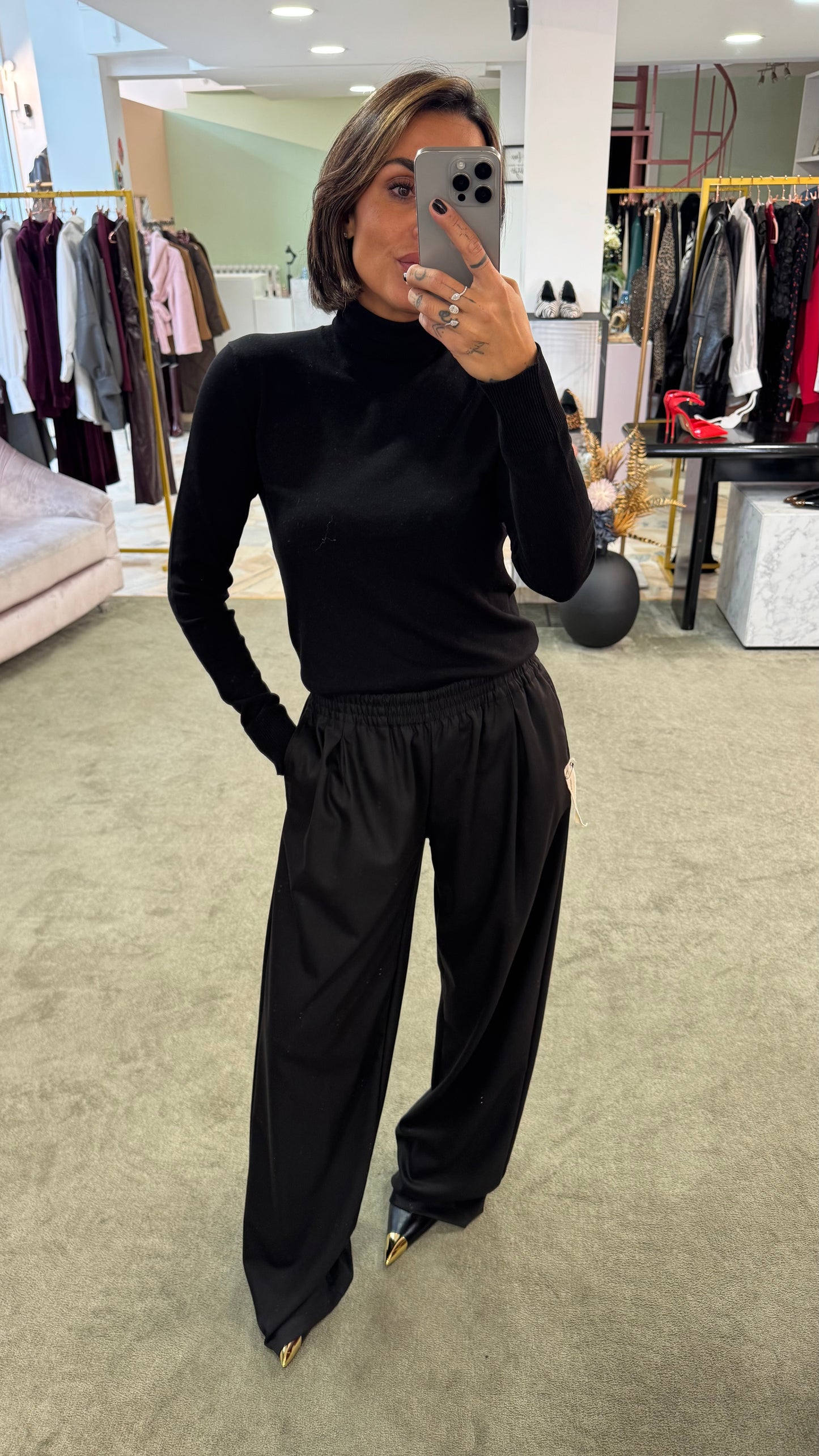 Pantaloni amie MAR DE MARGARITAS nero