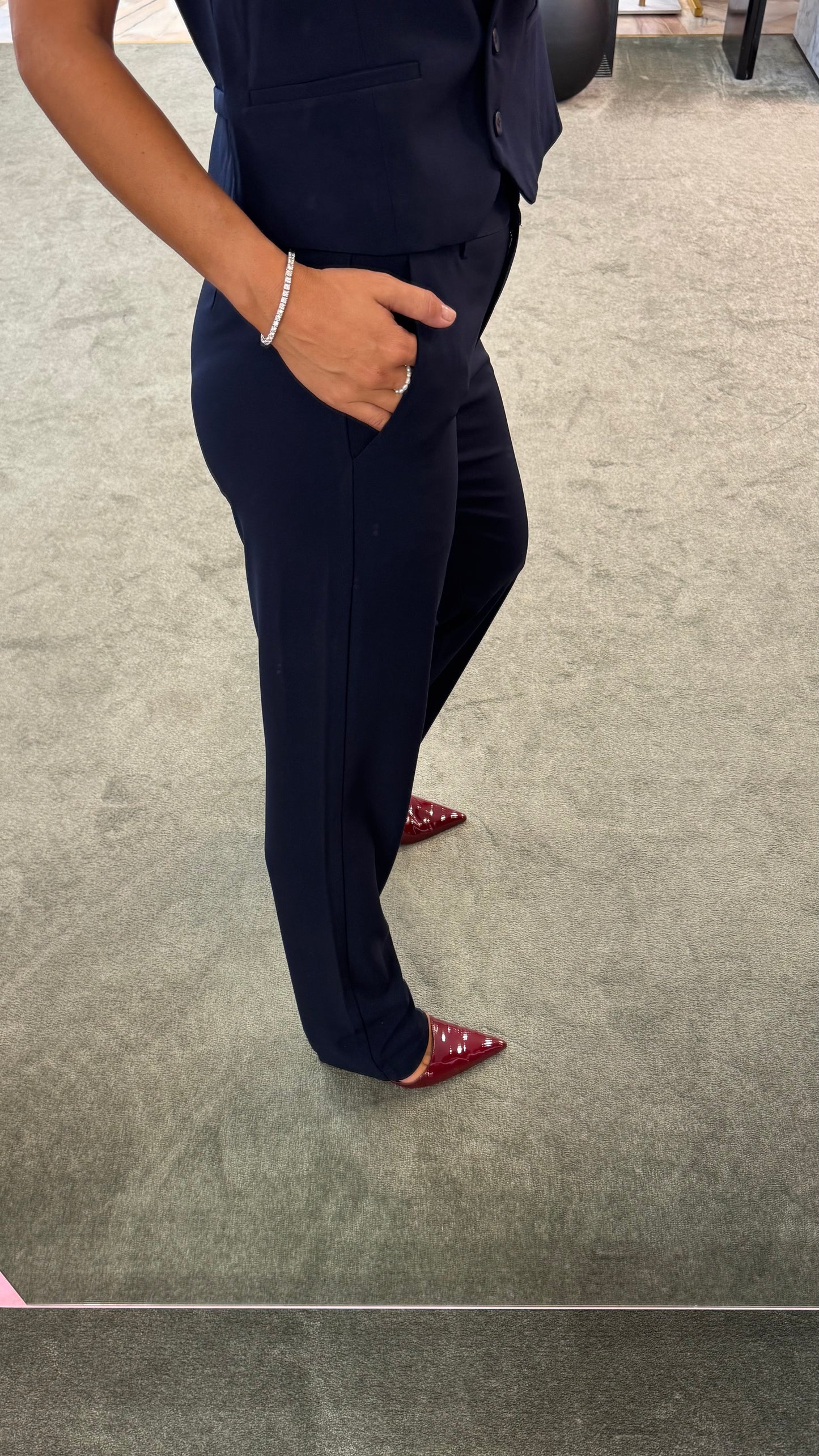 Pantaloni blu notte cigarette ay