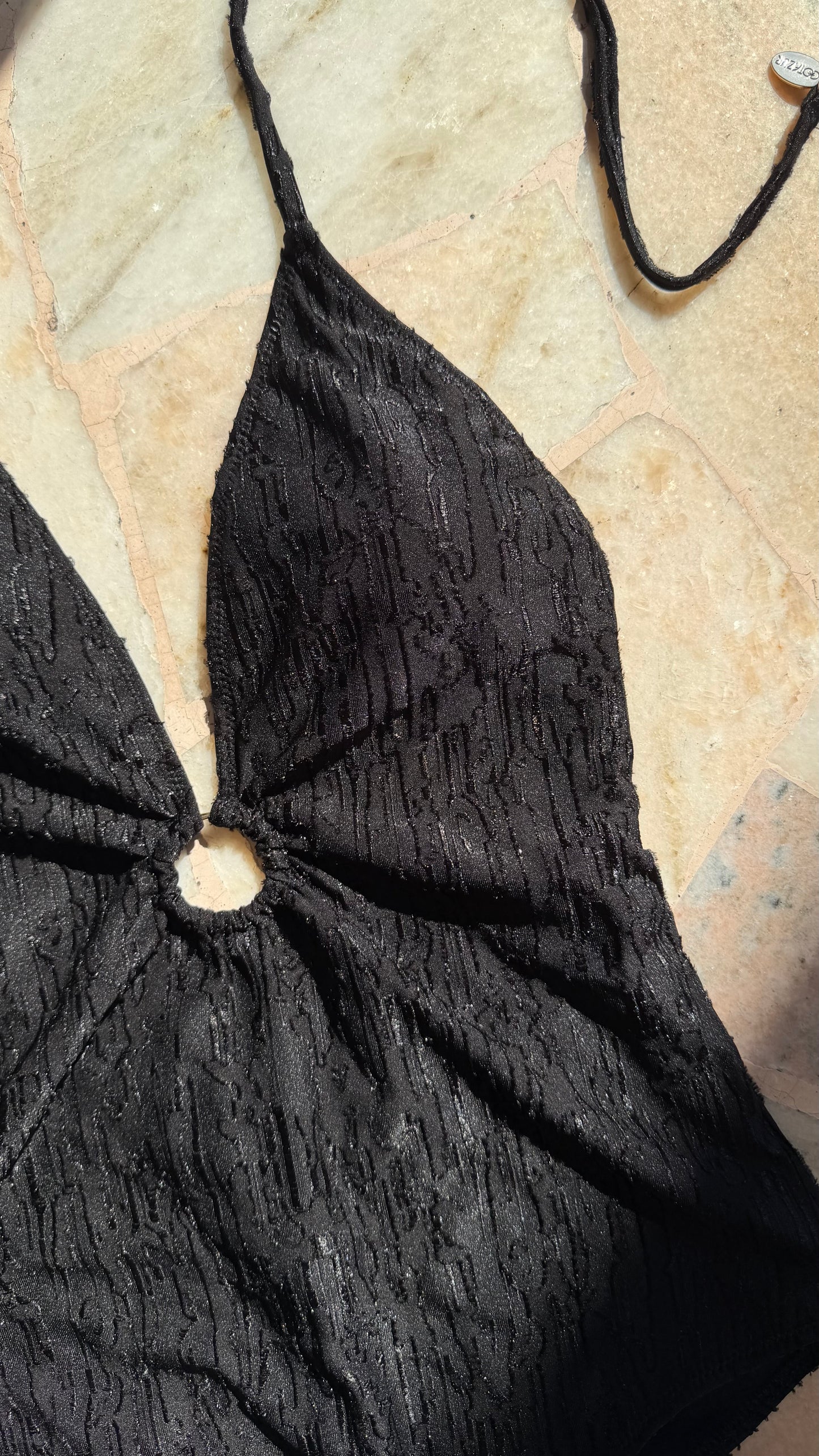 Costume intero nero maglia devoree Cotazur