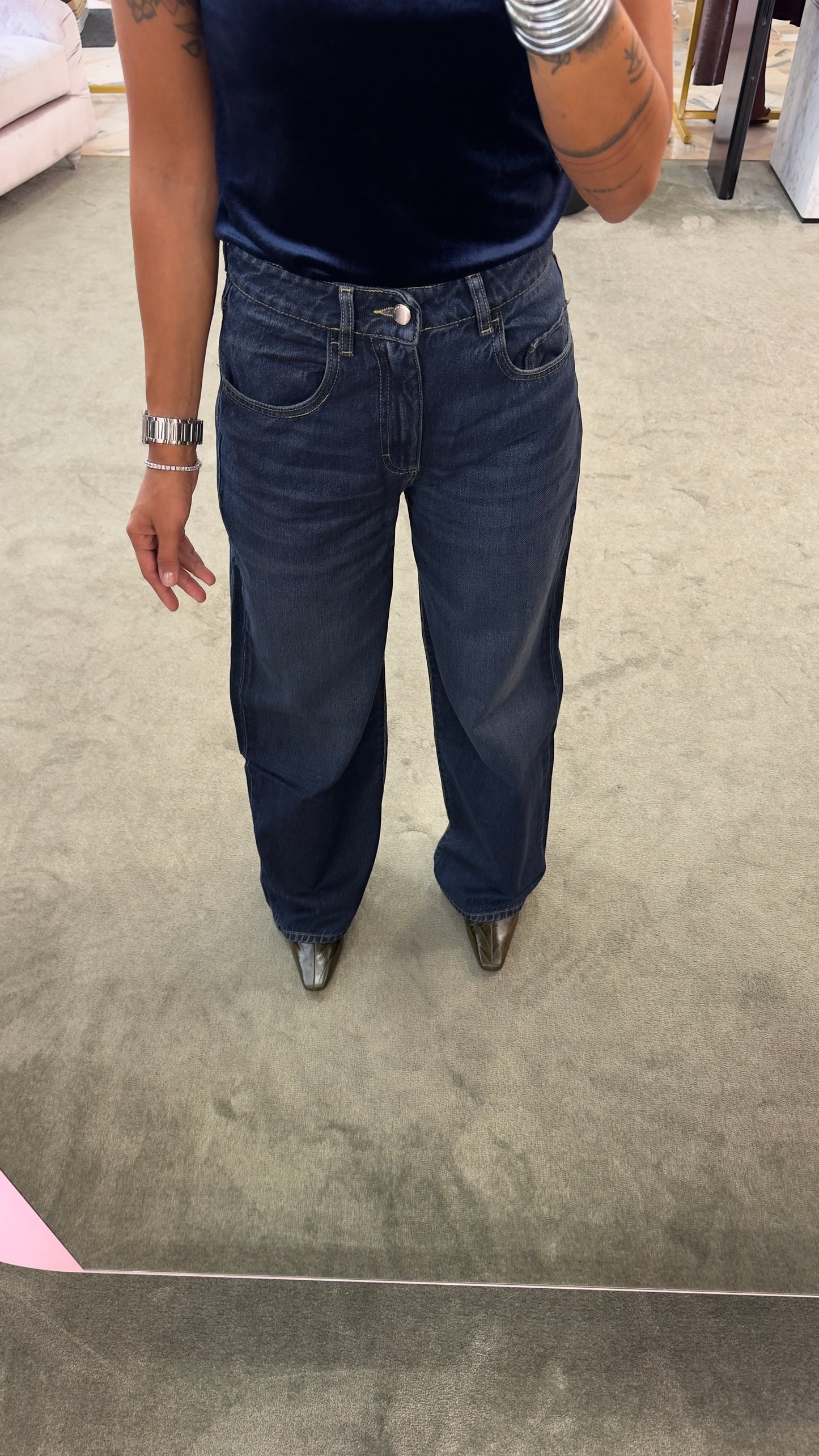 Jeans poppy dusty blue Icon