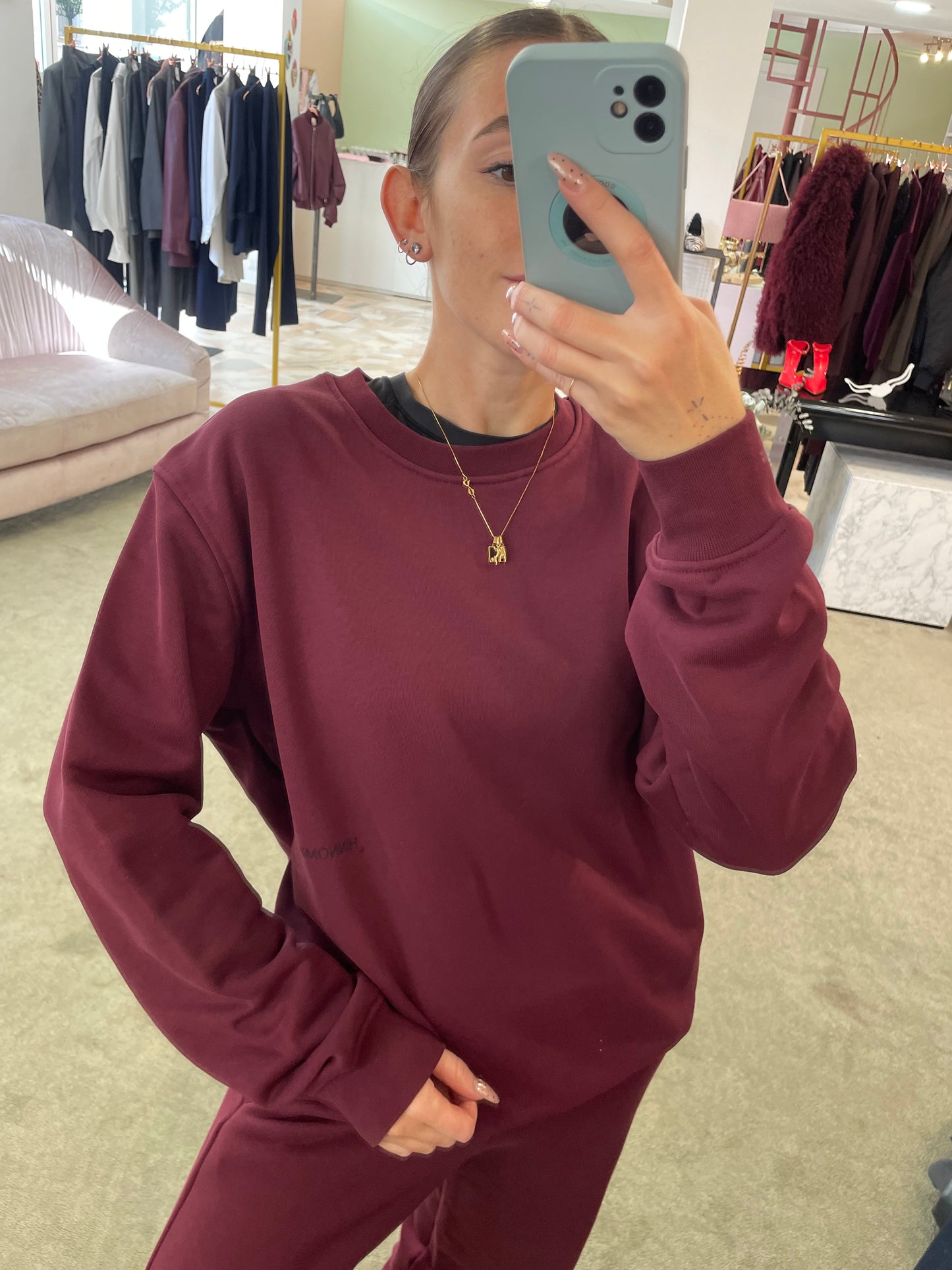 Felpa bordeaux girocollo Hinnominate