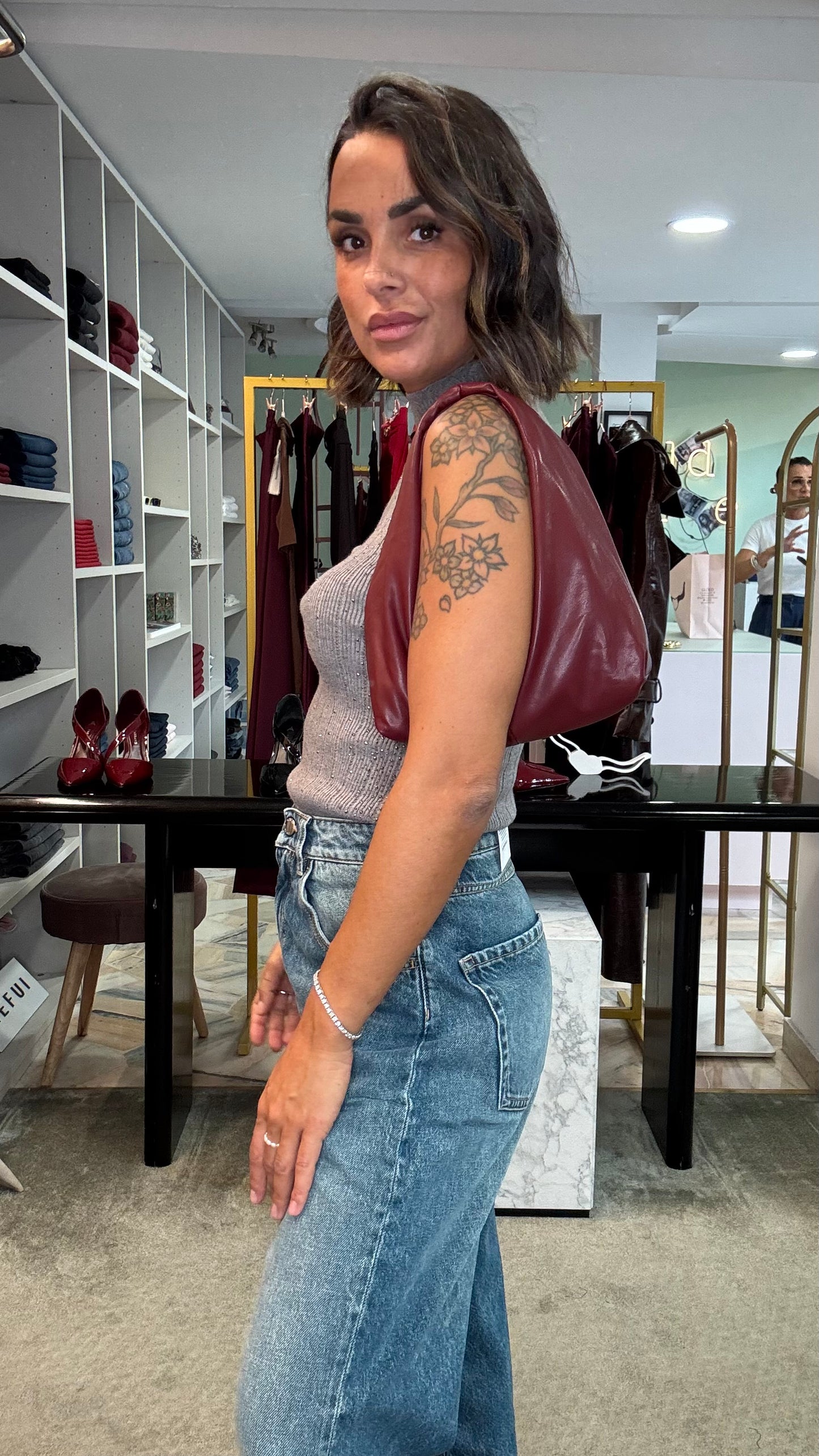 Hobo bag piccola bordeaux Hinnominate