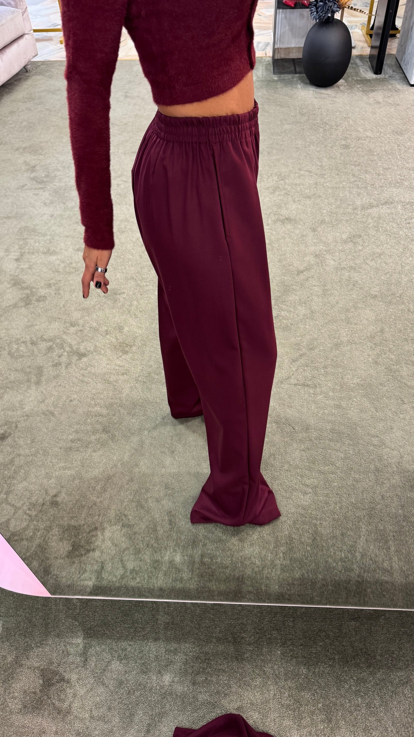Pantaloni amie MAR DE MARGARITAS bordeaux