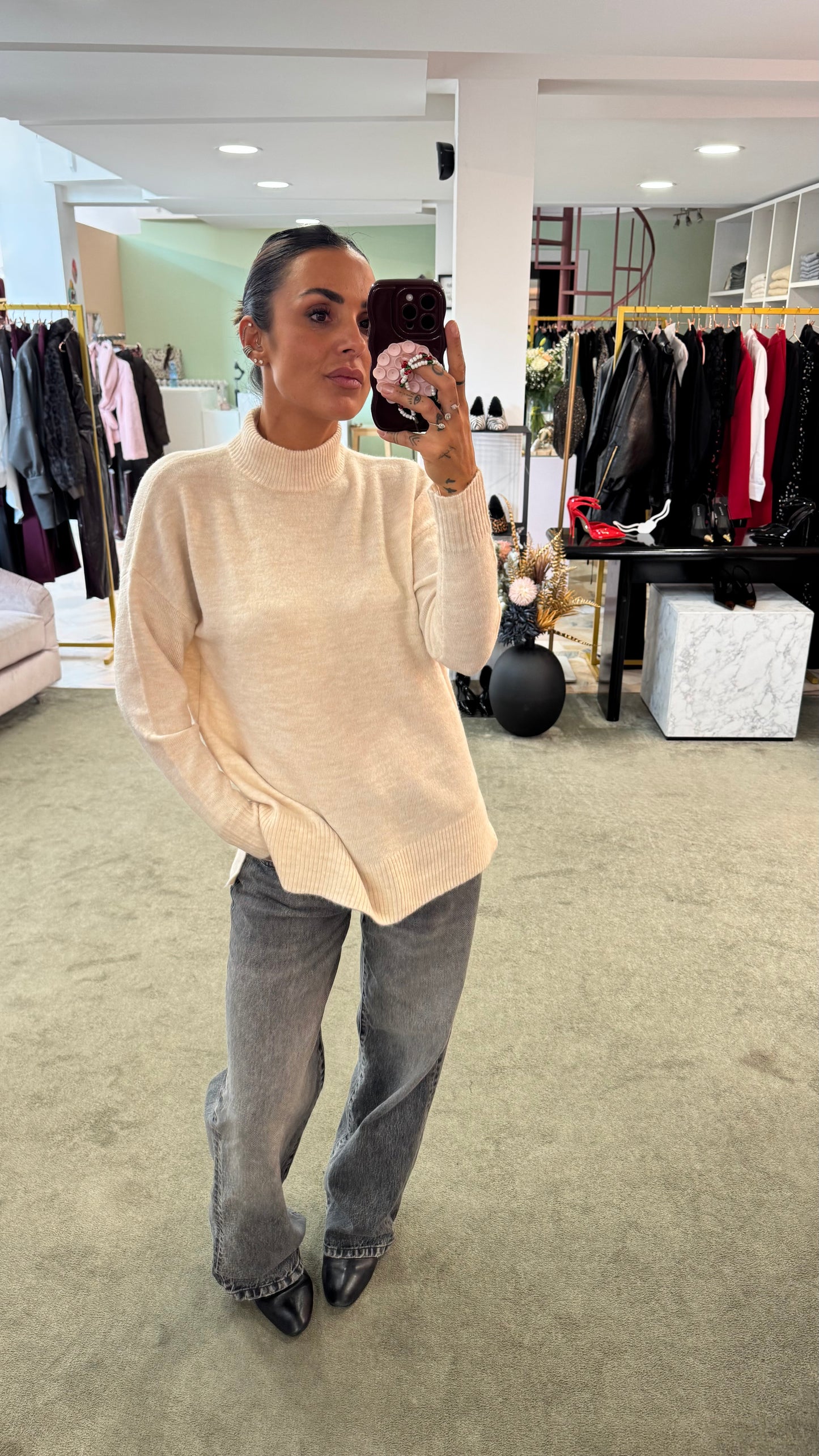 Maglione lupetto burro sy