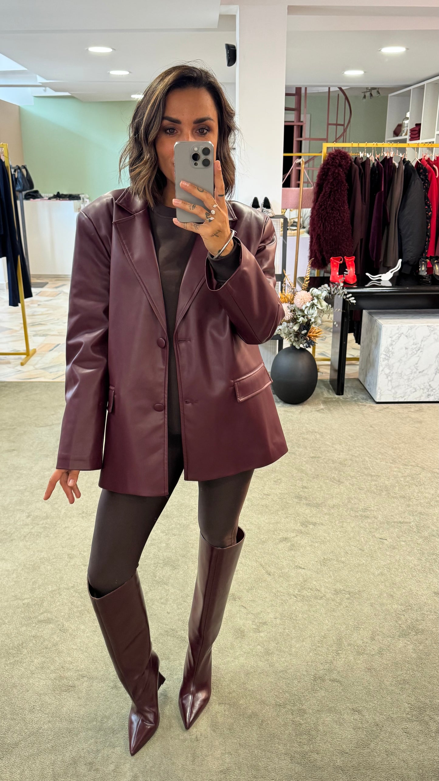 Blazer bordeaux ecopelle ks