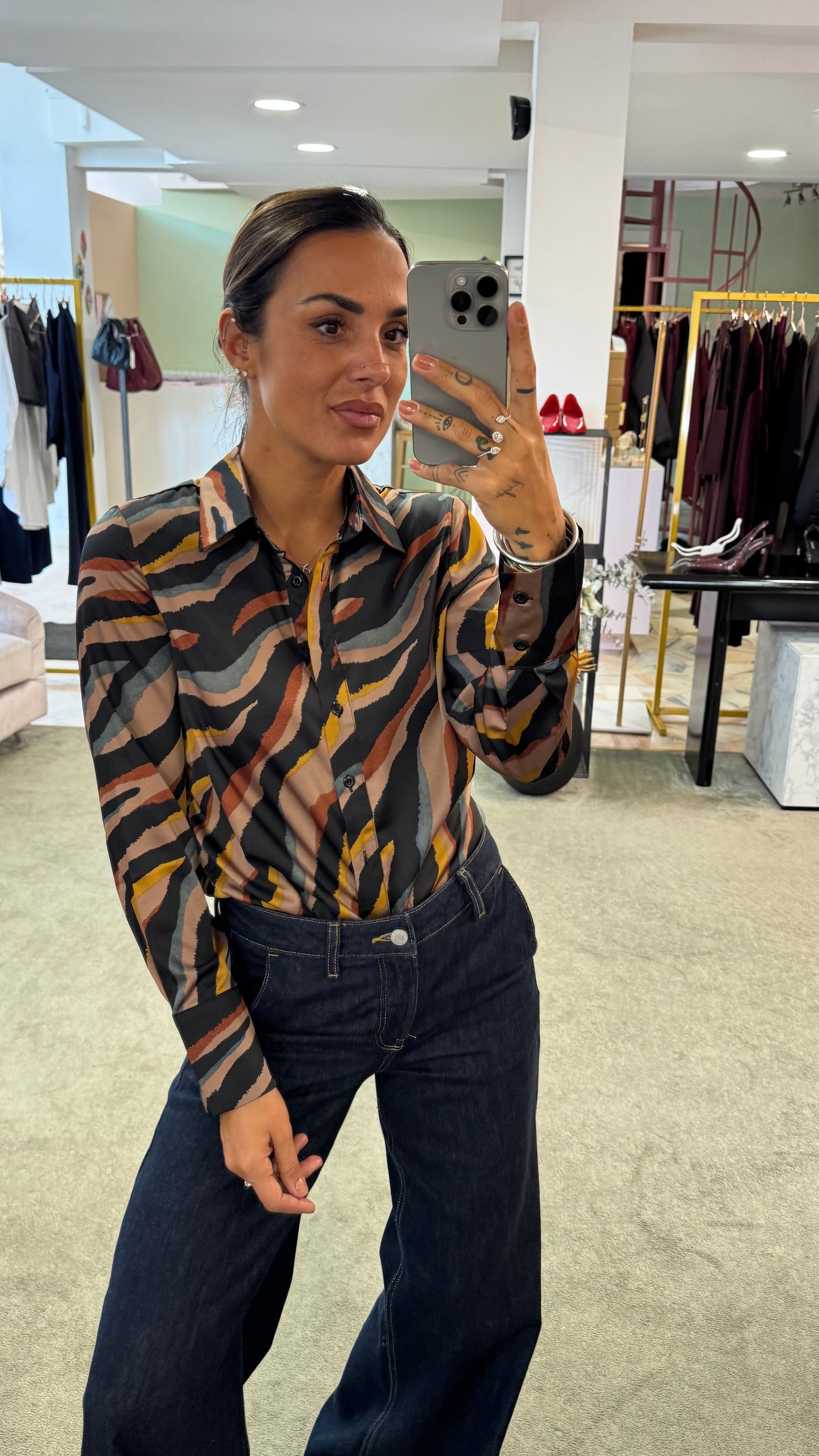 Camicia zebrata multicolor ay