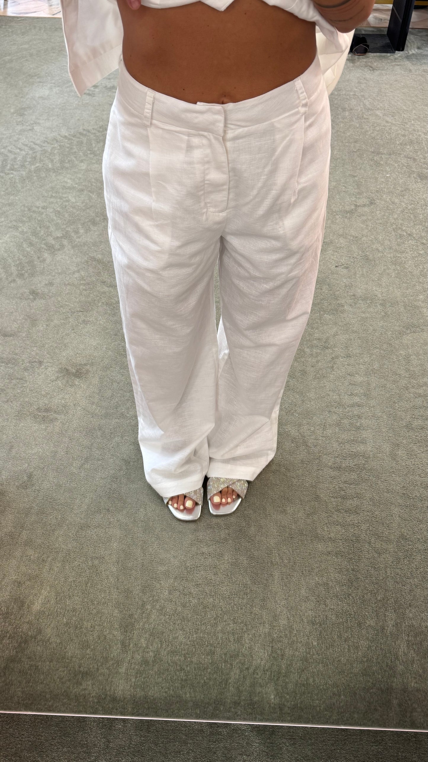 Set bianco gilet e pantaloni gl