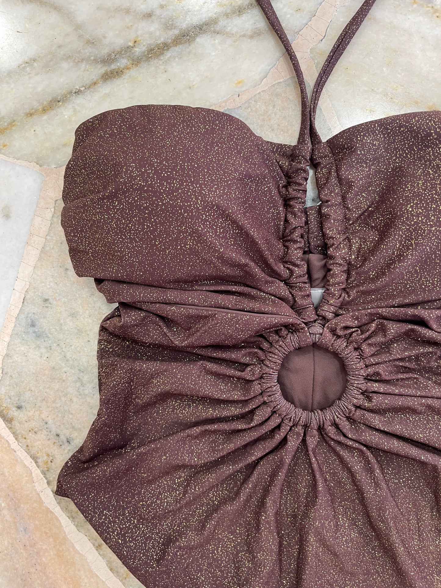Costume intero cacao lurex Matinée