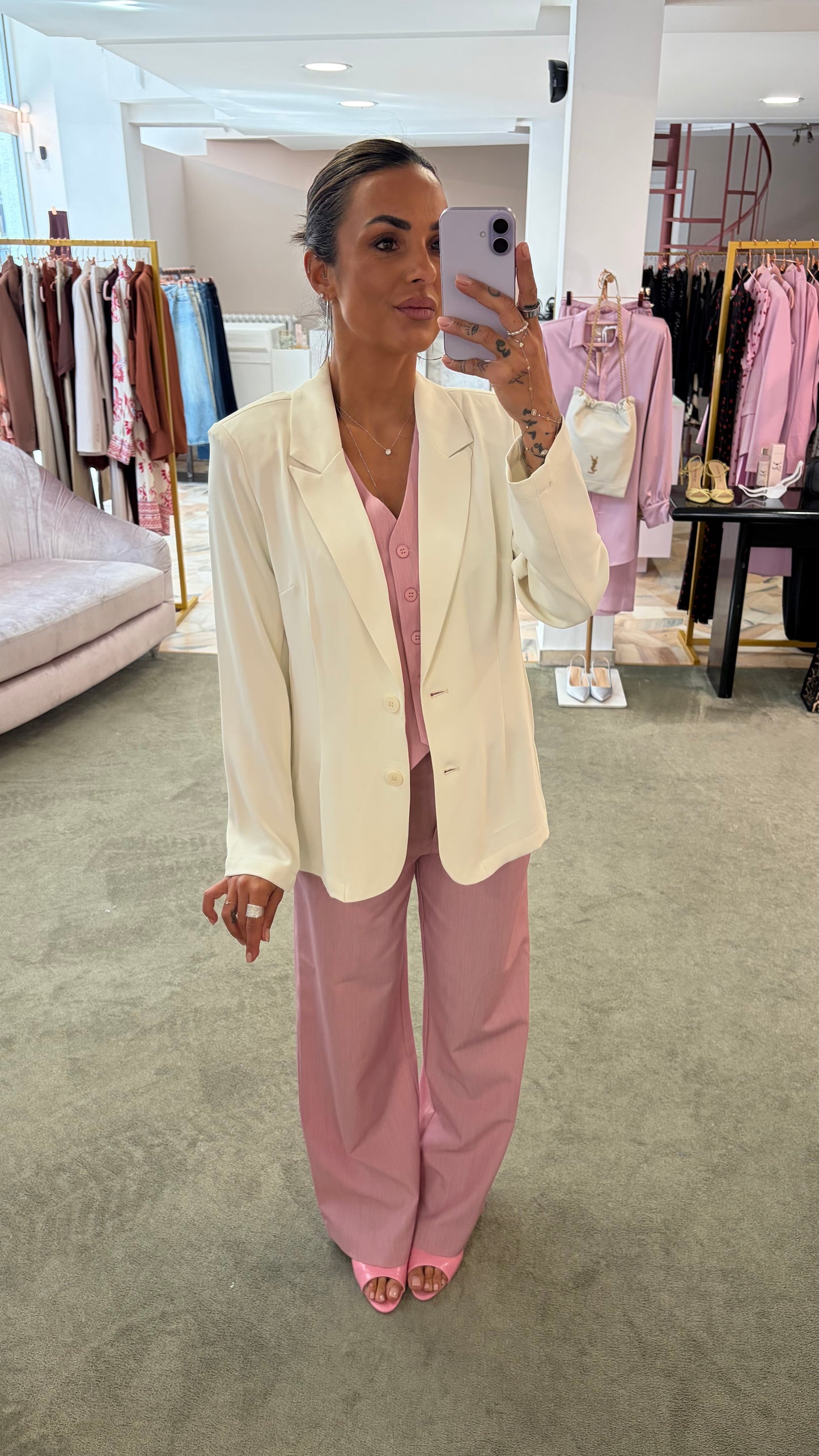 Gilet classic rosa ay