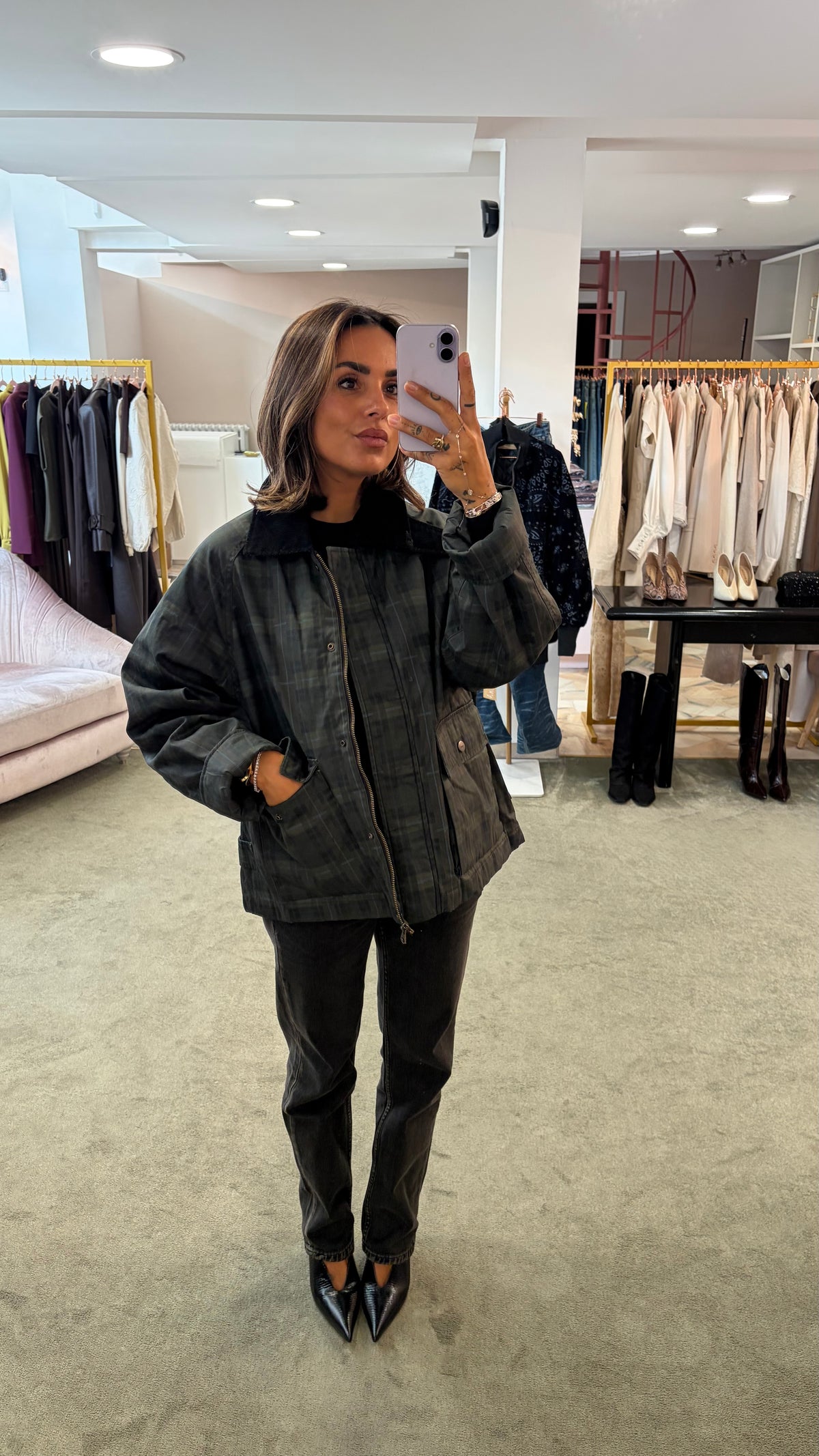 Trench corto cerato check jx