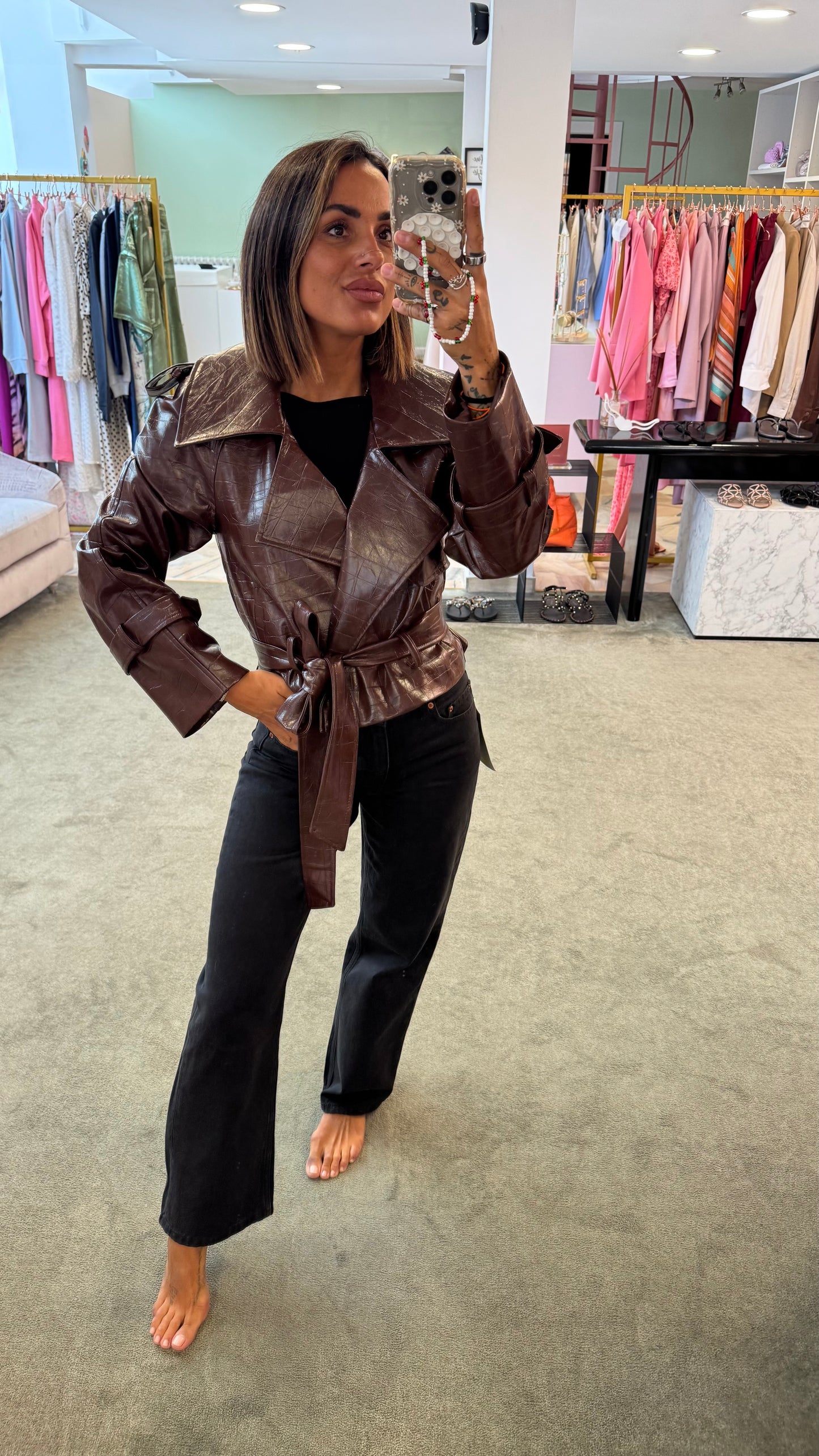 Trench crop marrone crocco Actualee