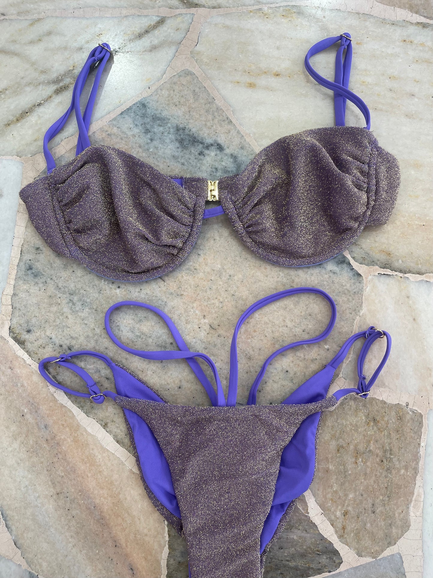 Bikini ferretto glicine lurex Matinée