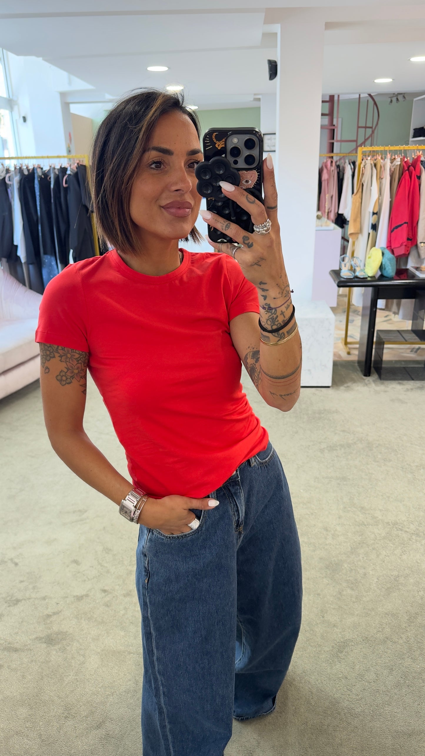 T-shirt gigi rossa slim basica jx