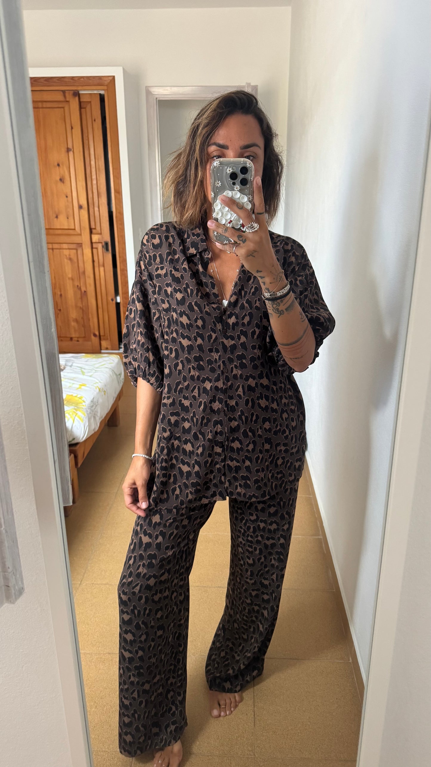 Camicia leopardata marrone sy