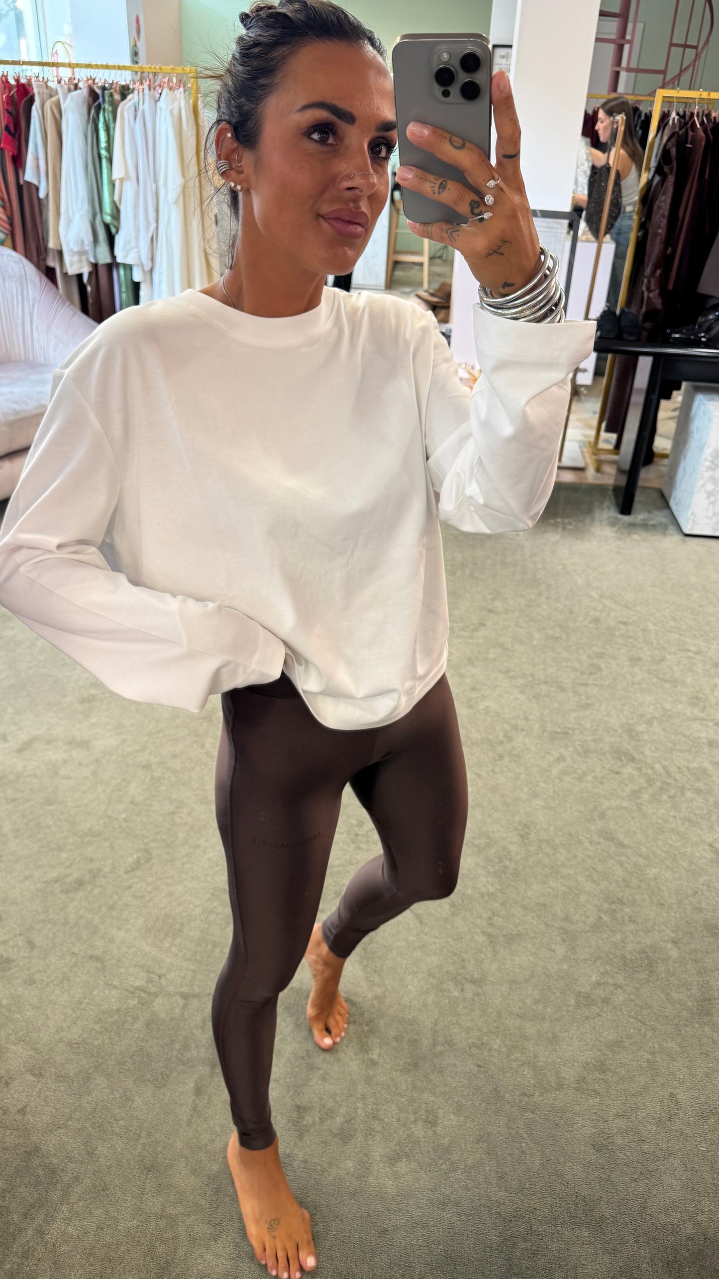 Leggings cioccolato in lycra Hinnominate