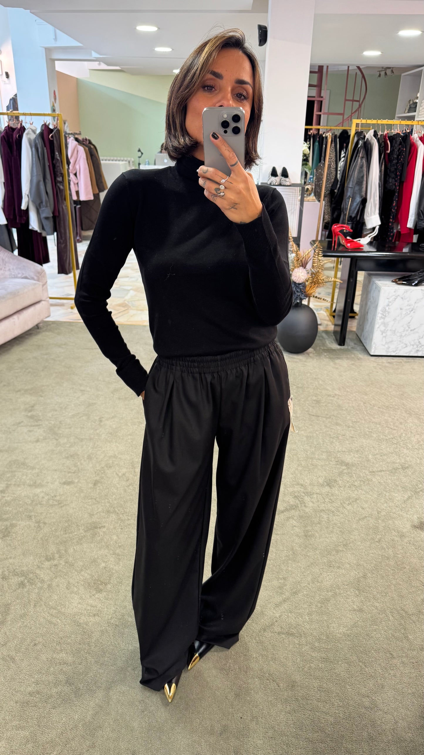 Pantaloni amie MAR DE MARGARITAS nero