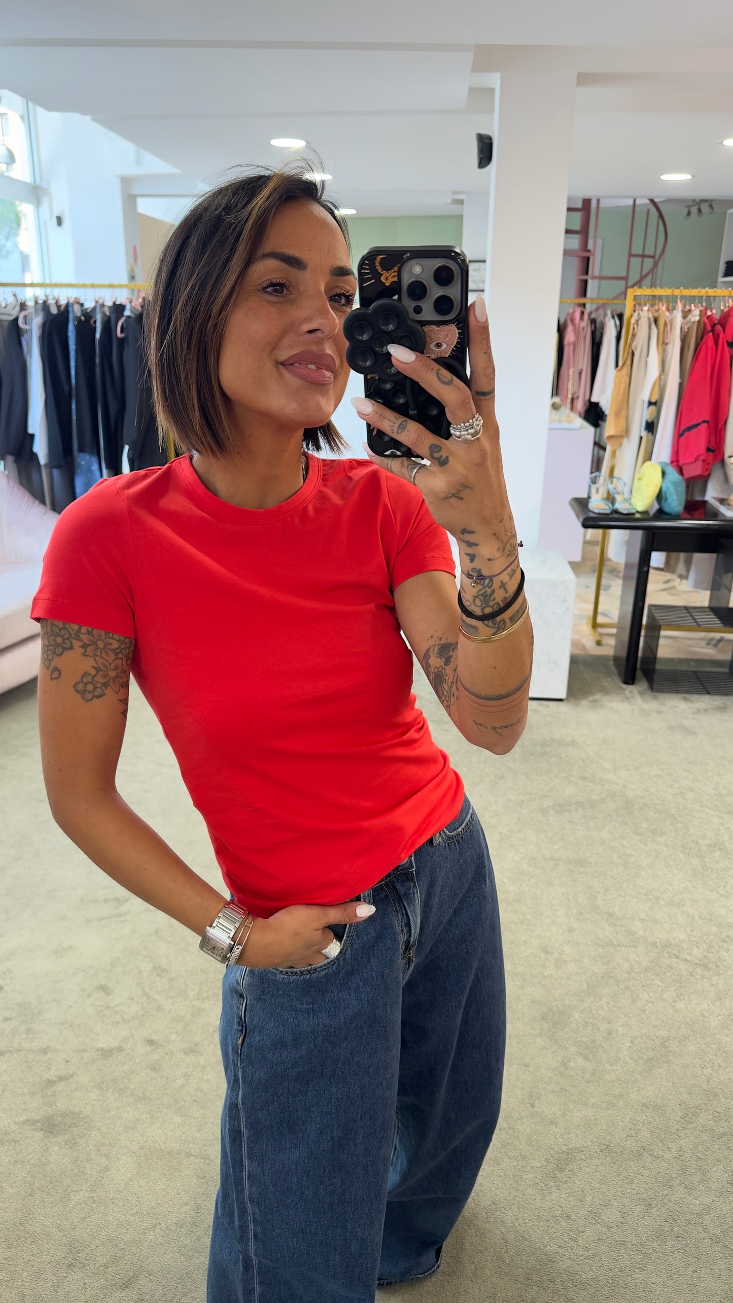 T-shirt gigi rossa slim basica jx