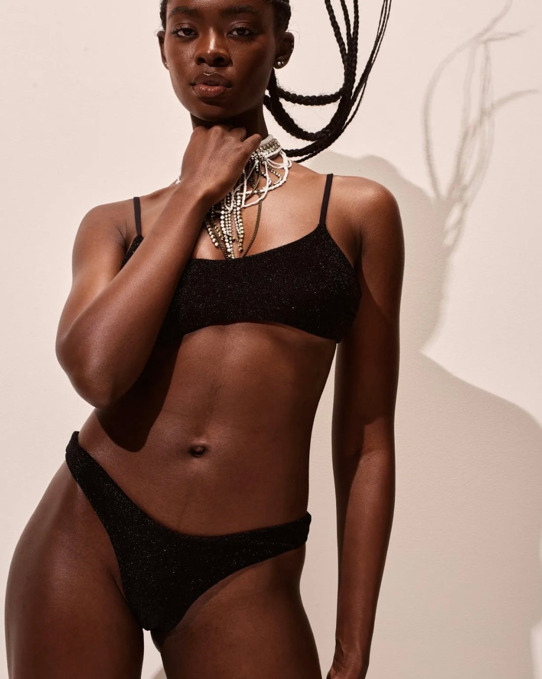 Bikini fascia nero lurex Matinée