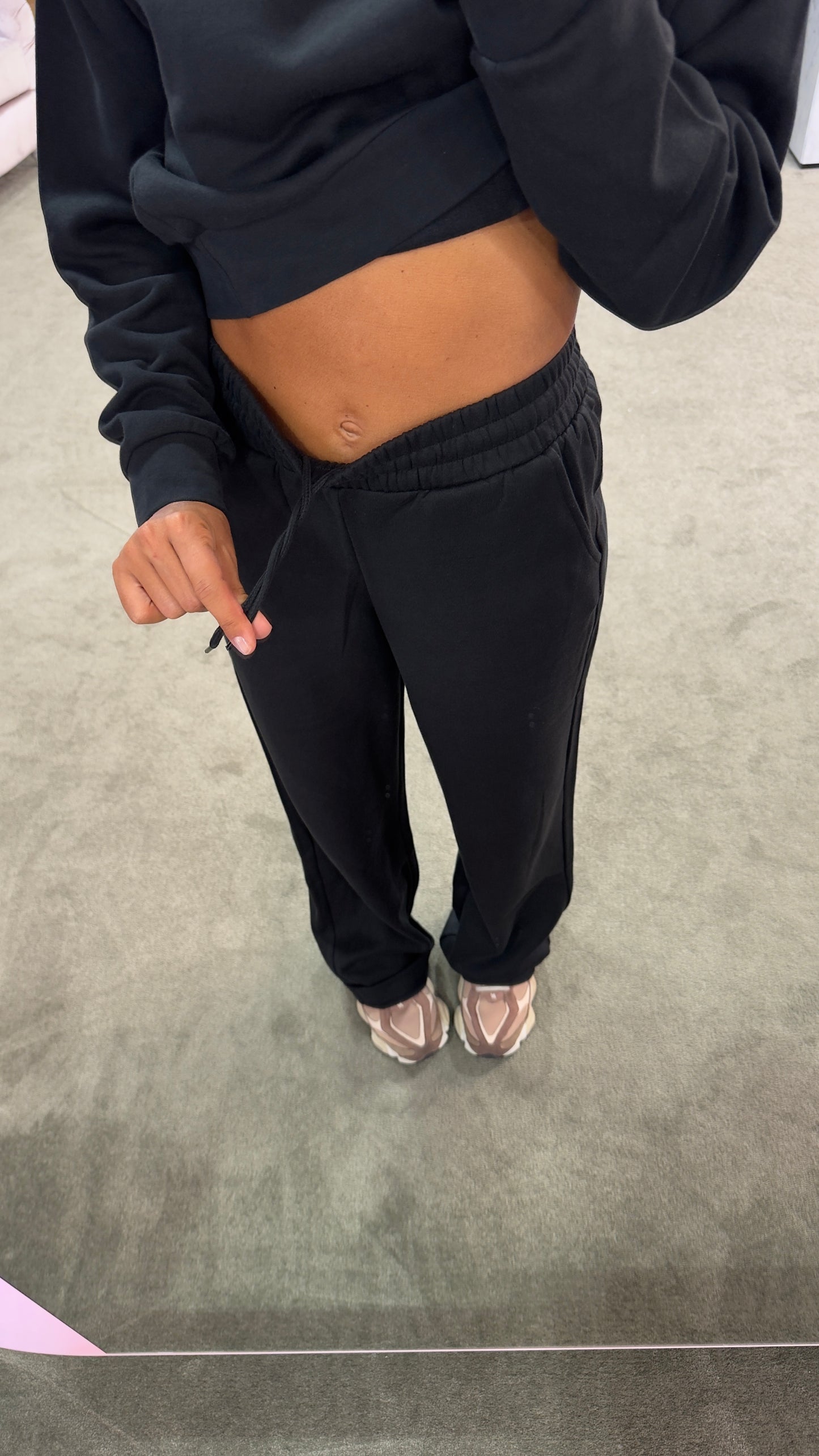 Joggers nero con elastico jx