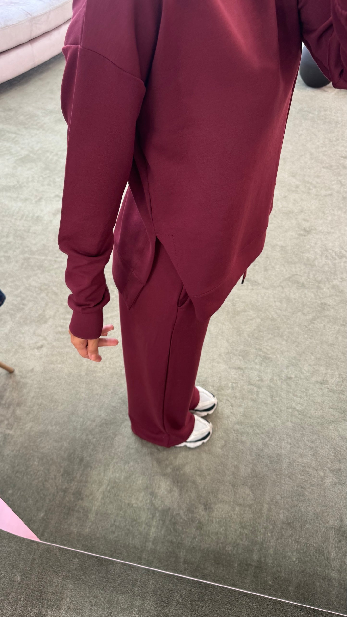 Joggers bordeaux in modal a palazzo sy