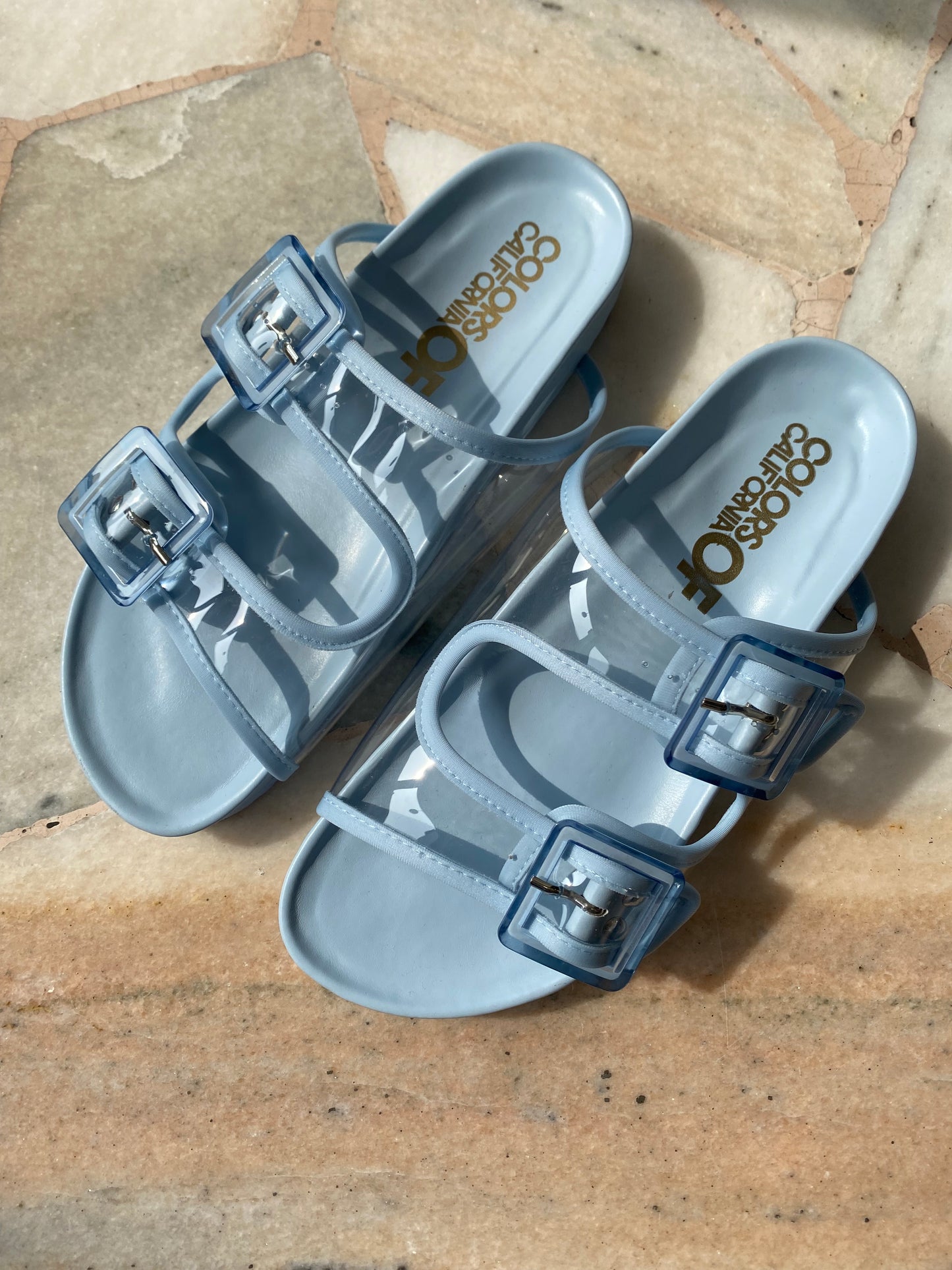 Ciabattina plexi azzurra