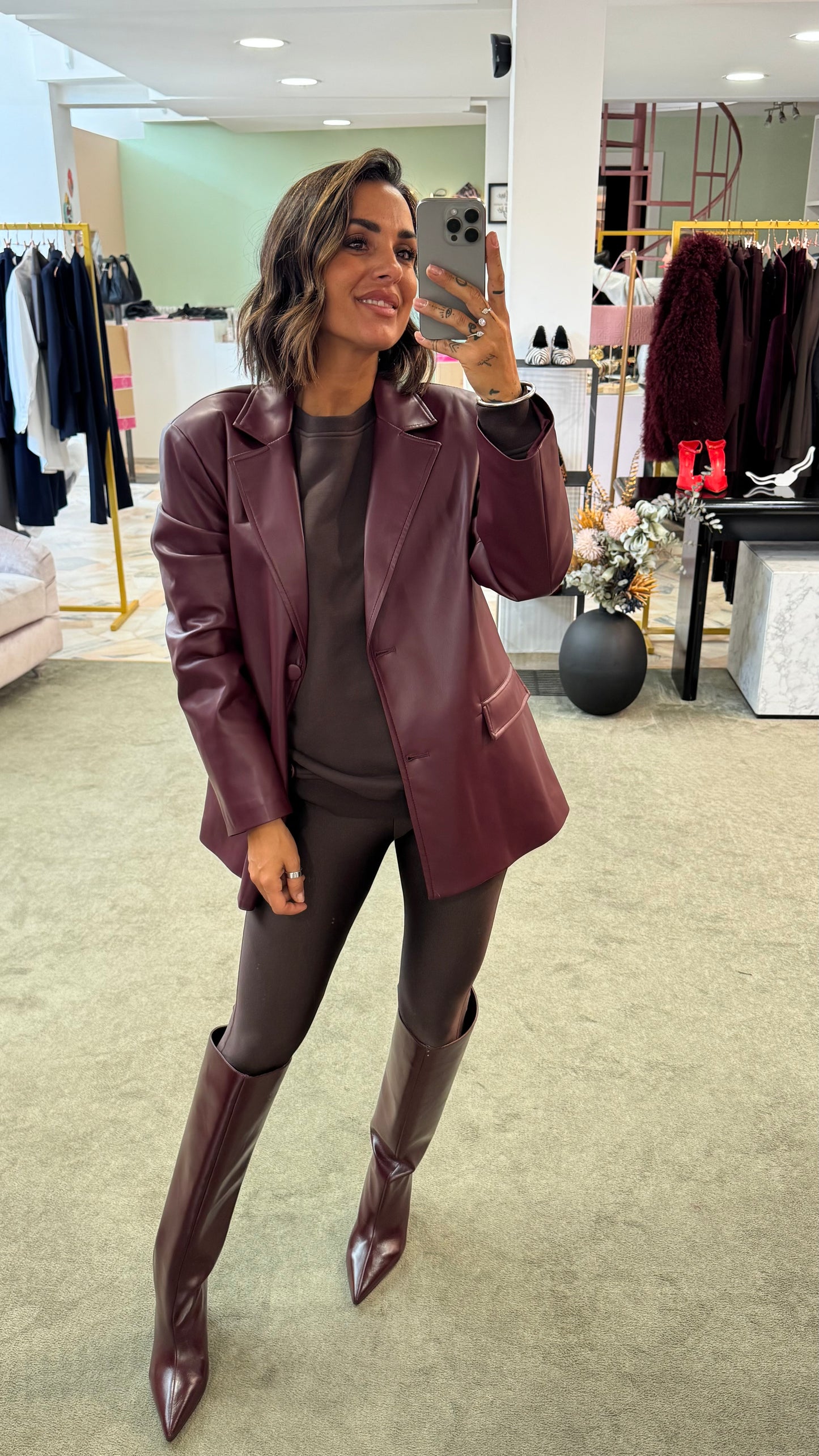 Blazer bordeaux ecopelle ks