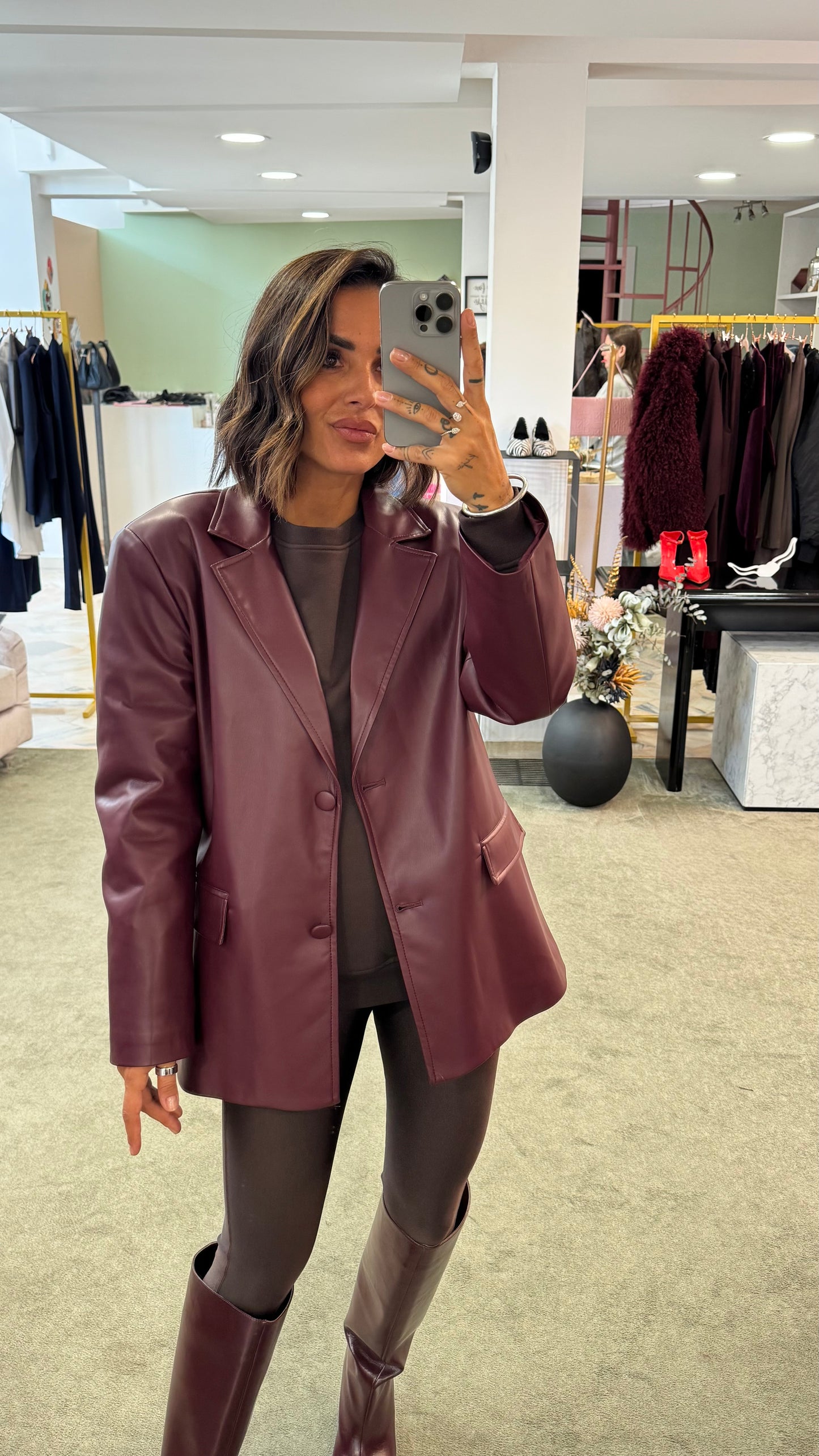 Blazer bordeaux ecopelle ks