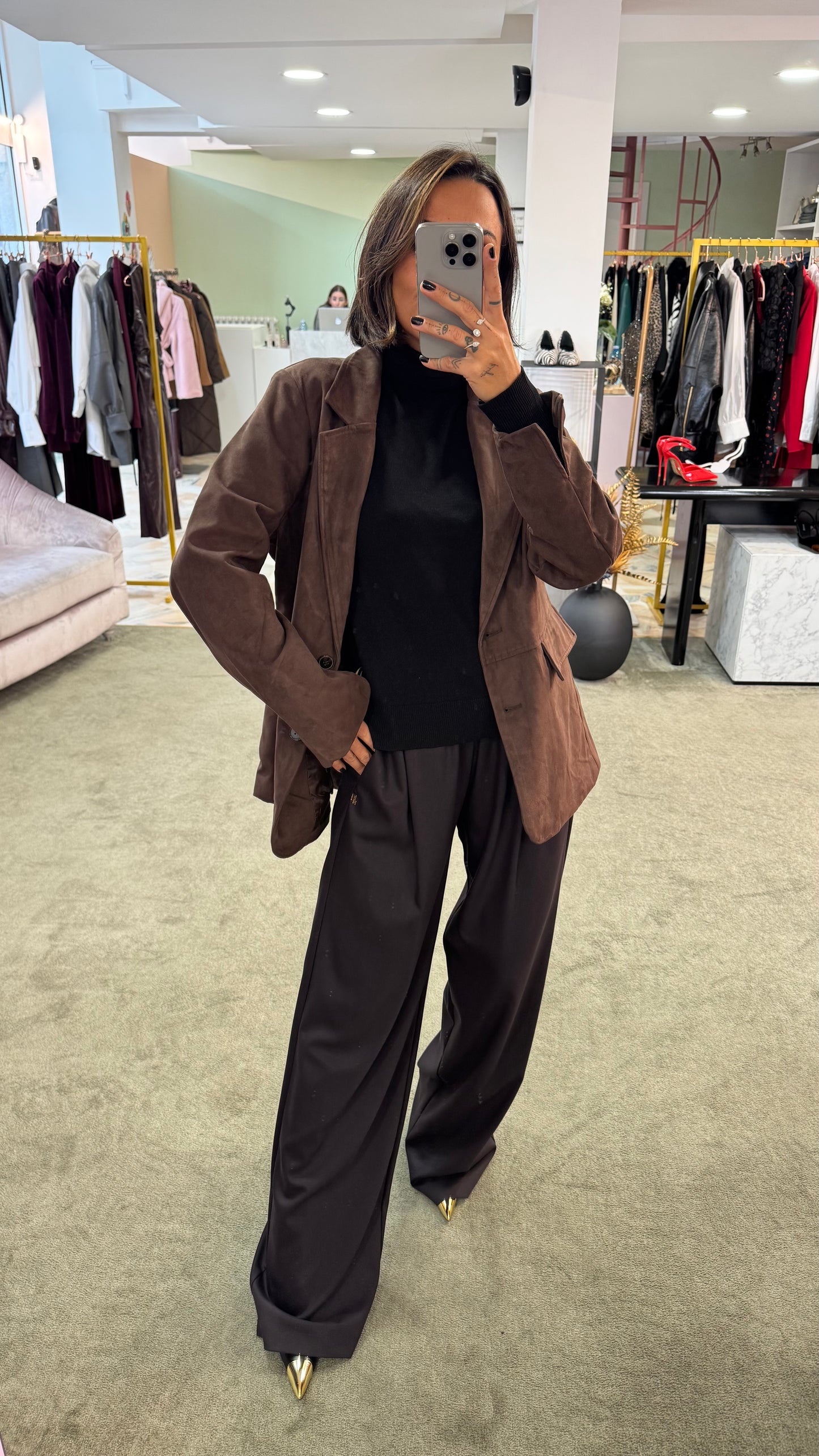 Pantaloni marroni testa di moro Hinnominate con coulisse