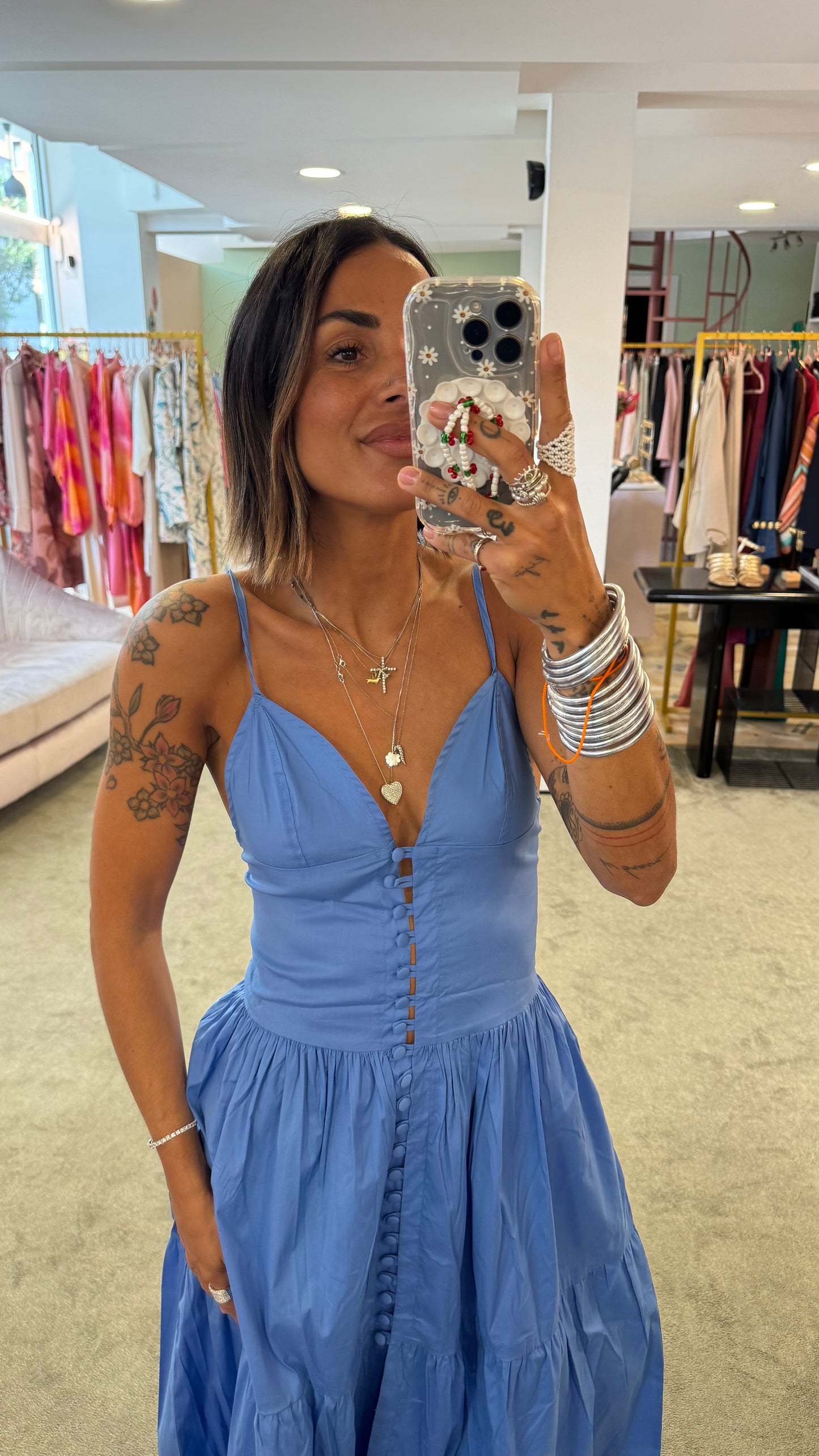 Abito lungo azzurro Me Fui