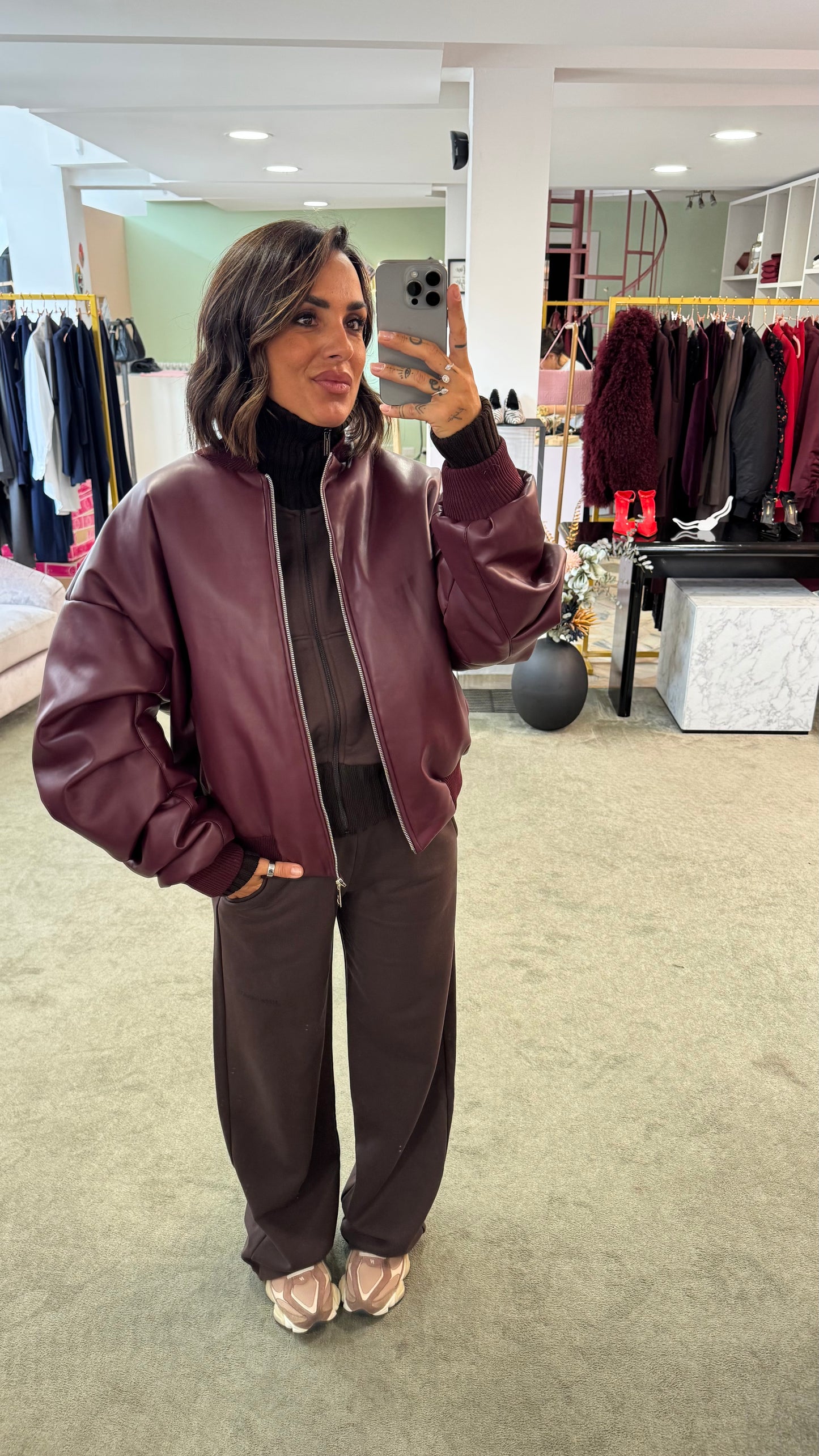 Bomber over bordeaux ecopelle ks
