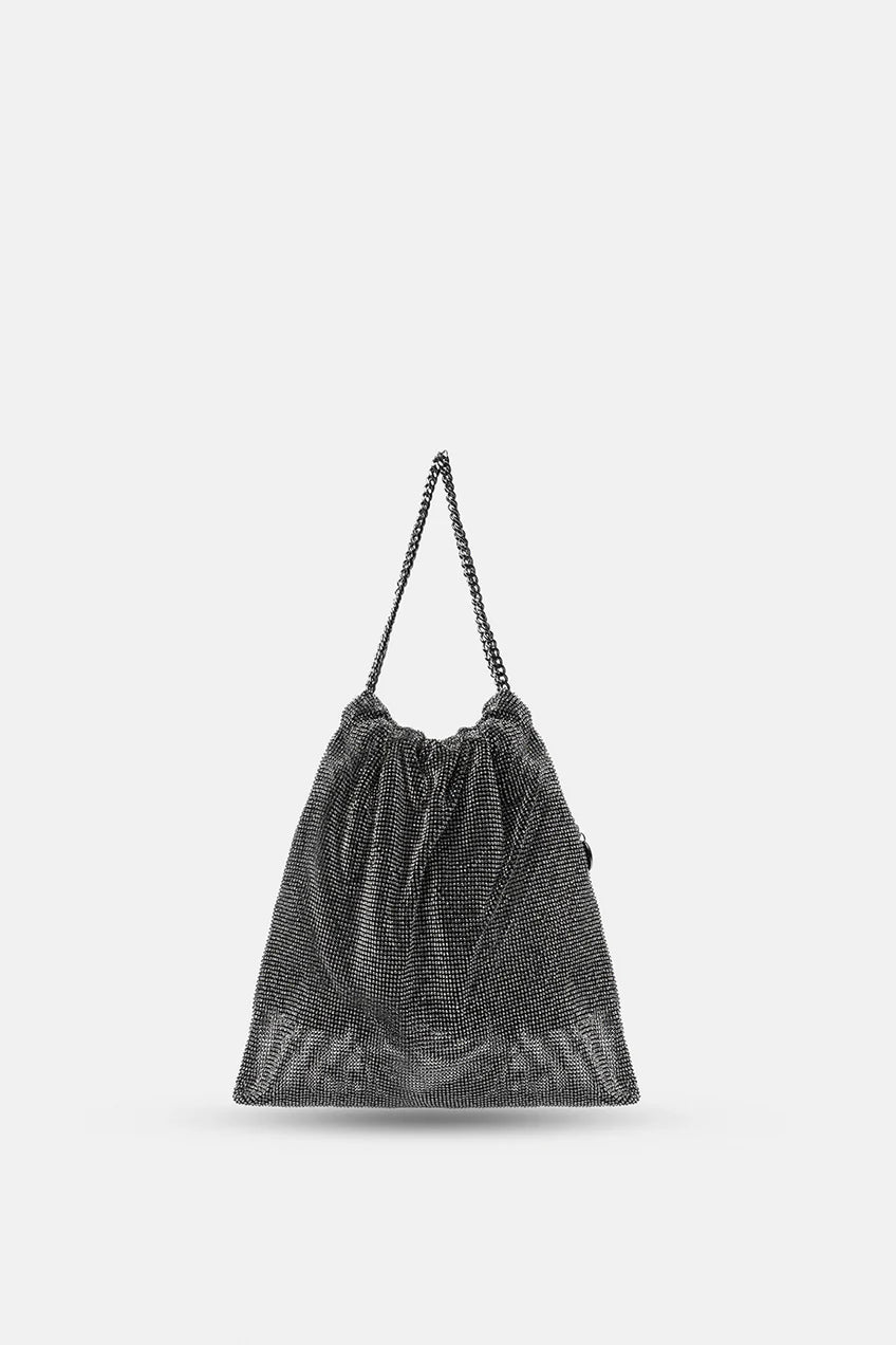 Borsa sacchetto bahira grigia crystal