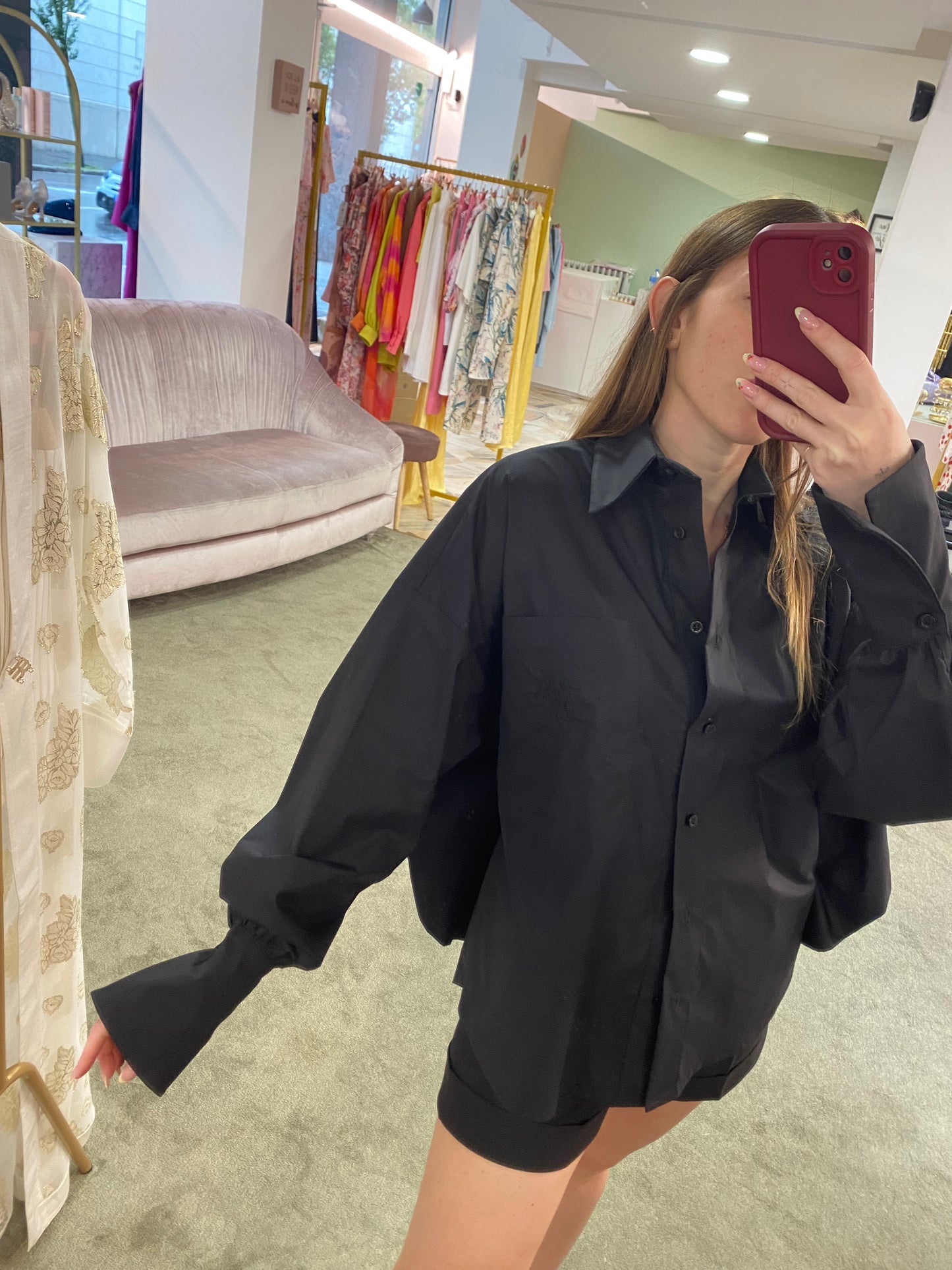 Camicia nera schiena scoperta ks