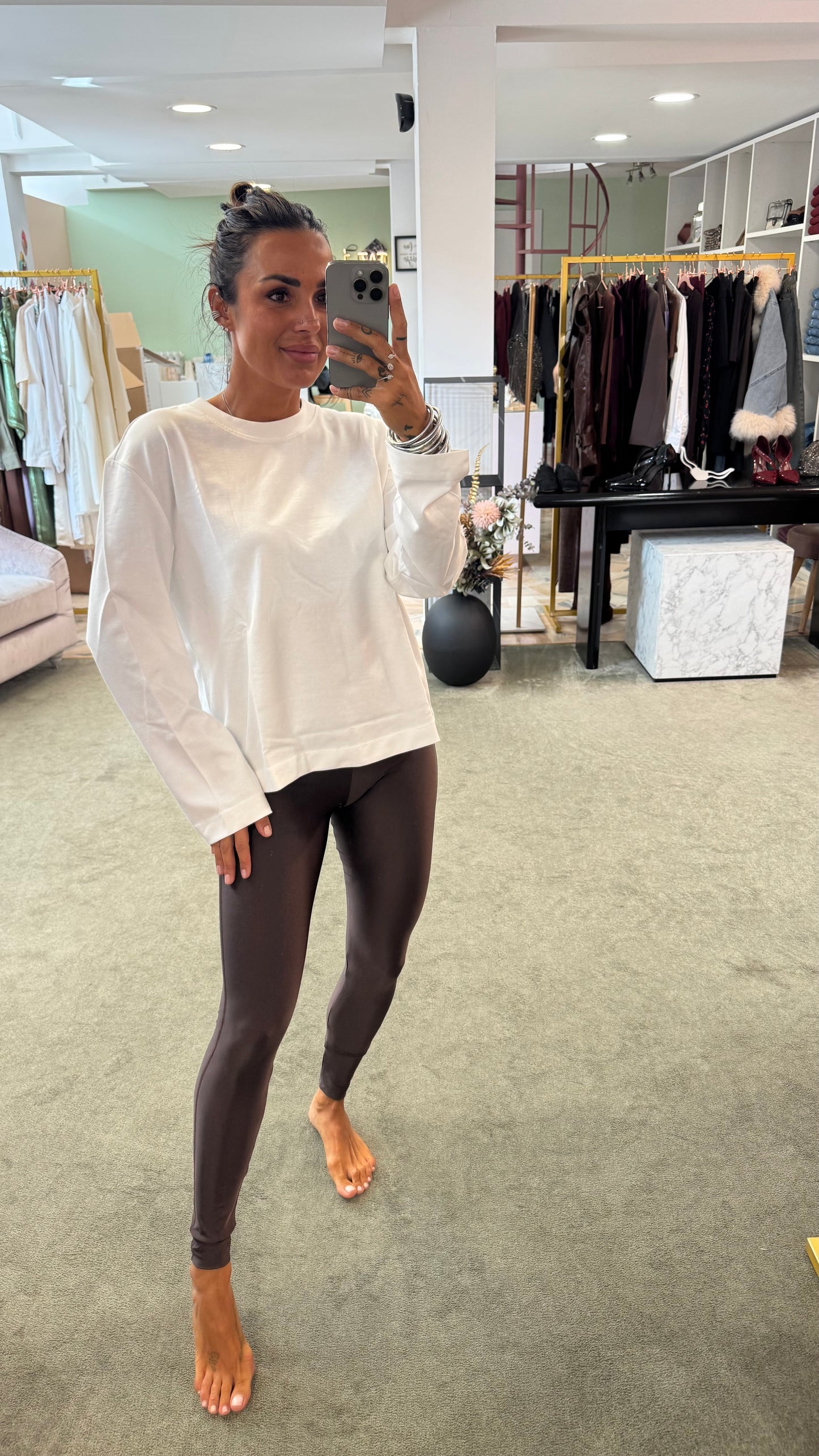 Leggings cioccolato in lycra Hinnominate