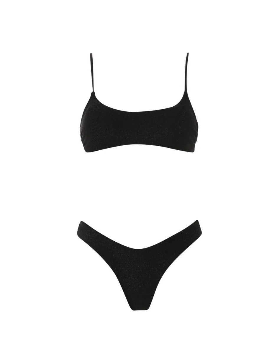 Bikini fascia nero lurex Matinée