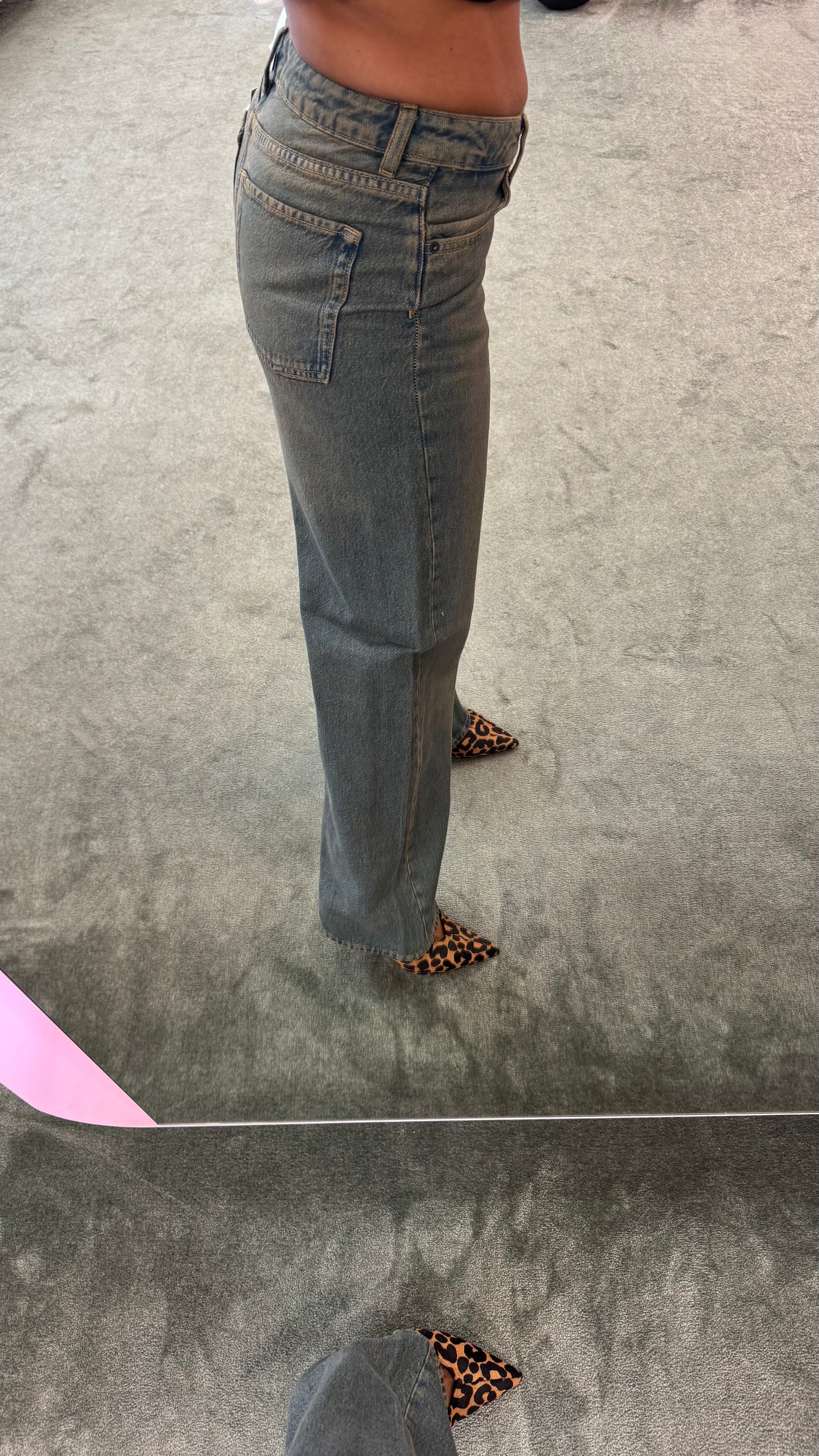Jeans palermo the marrone vita bassa loose jx