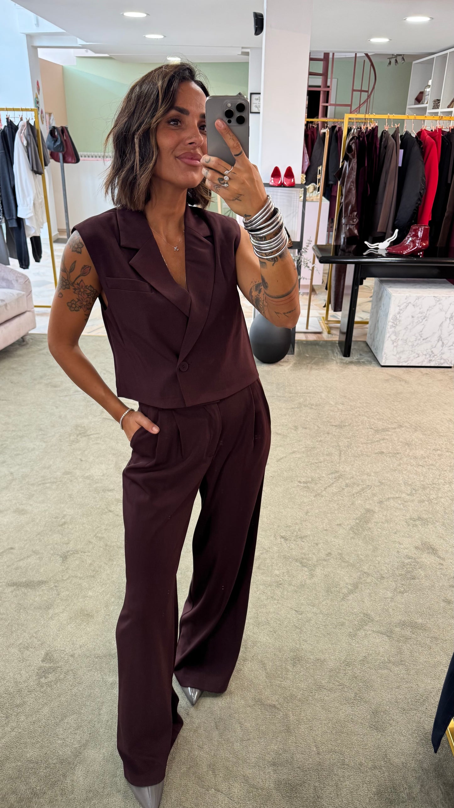 Gilet bordeaux ay