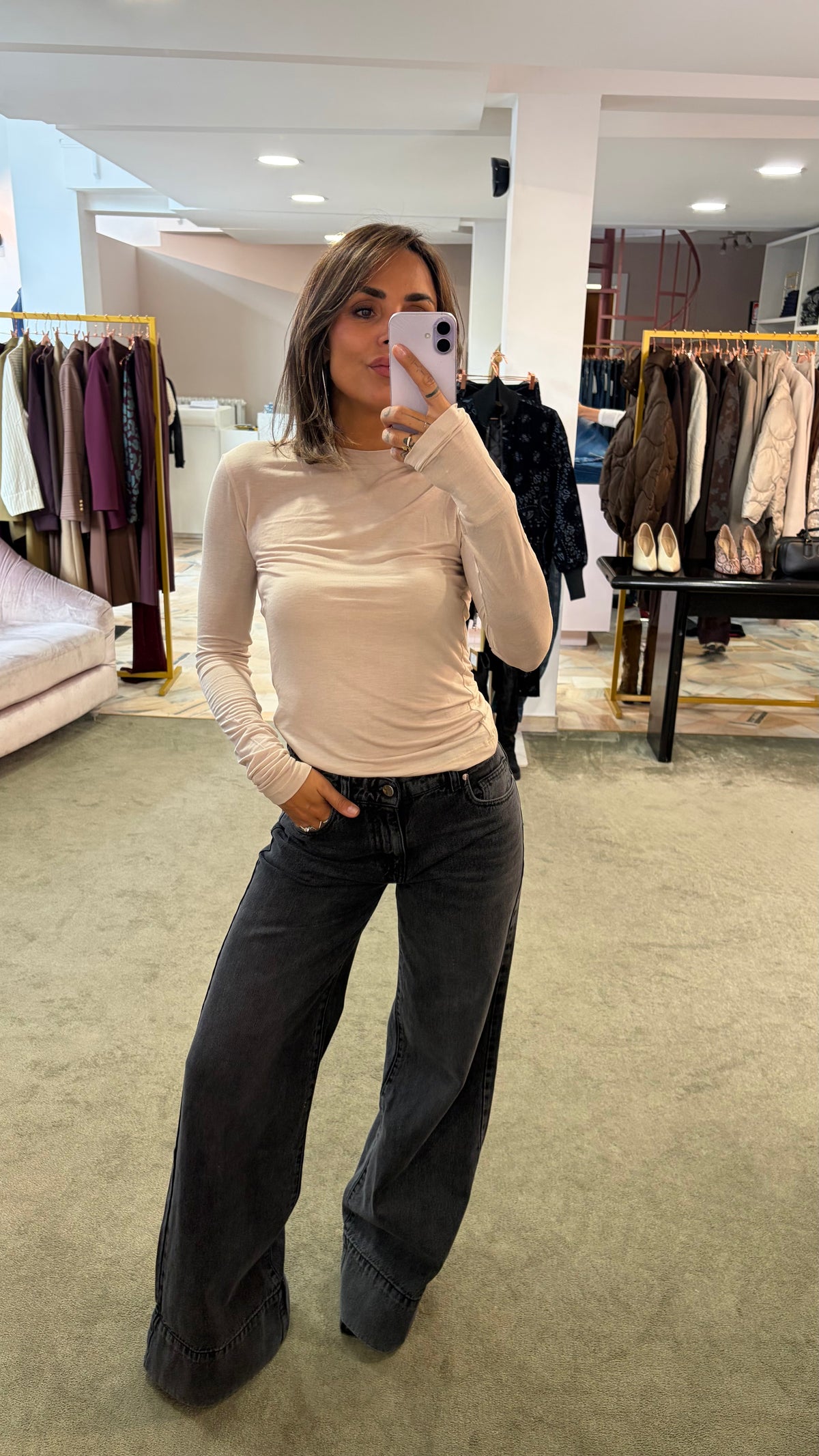 Jeans belen grigio flare Hinnominate