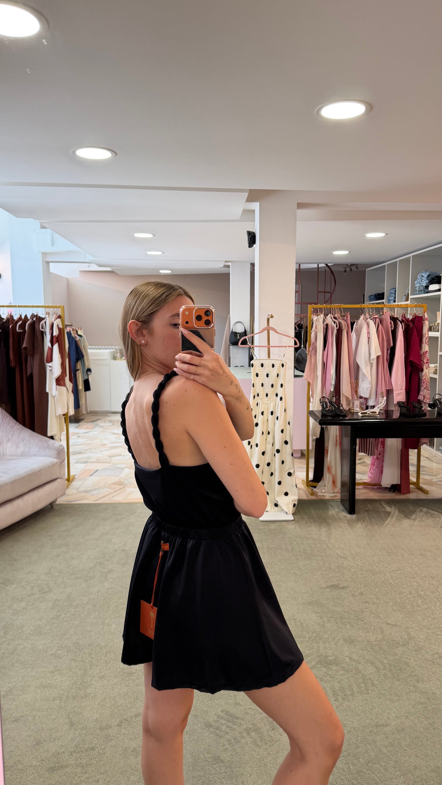 Jumpsuit nera torchon Cotazur