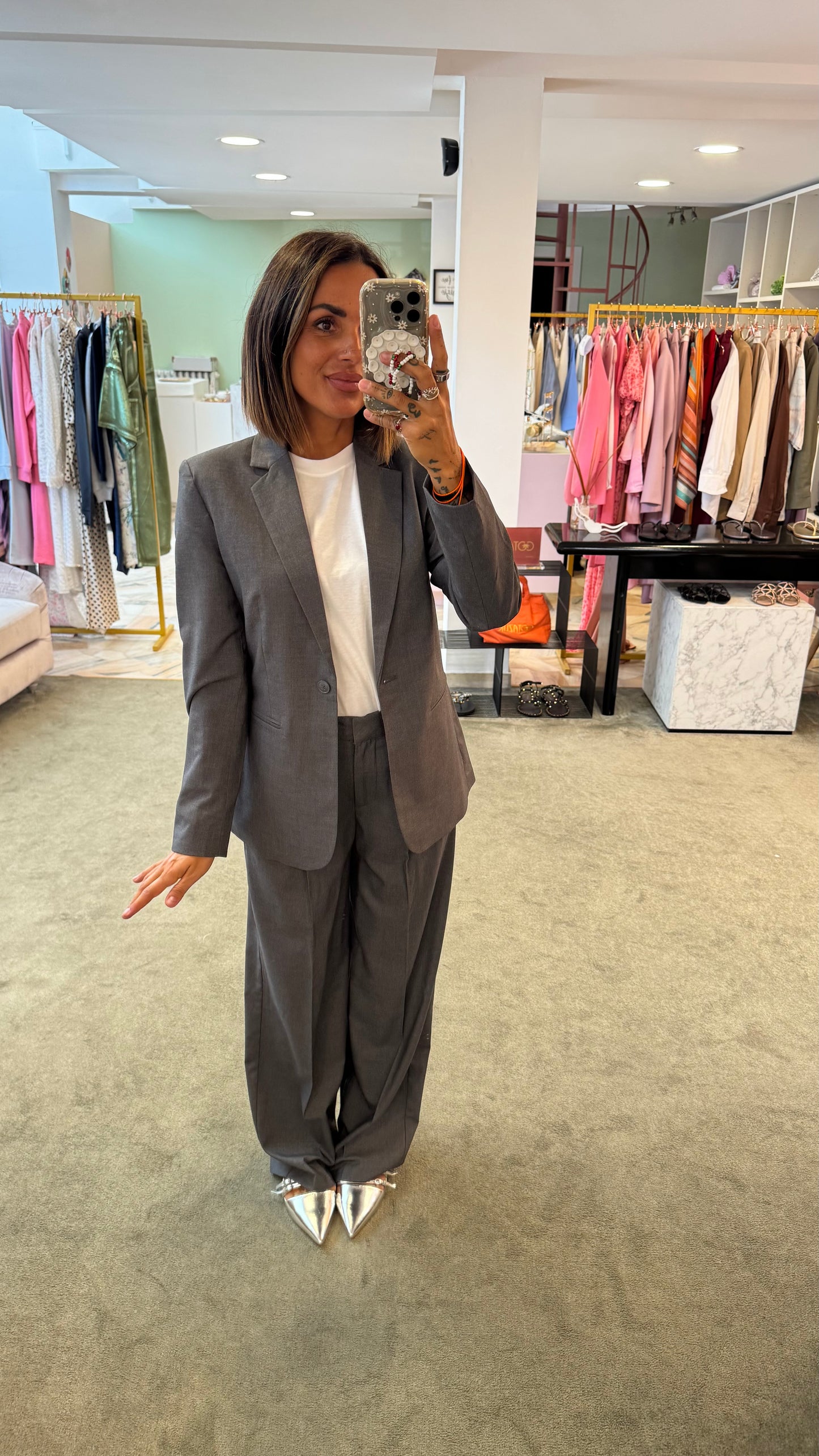 Blazer ellis grigio slim jx