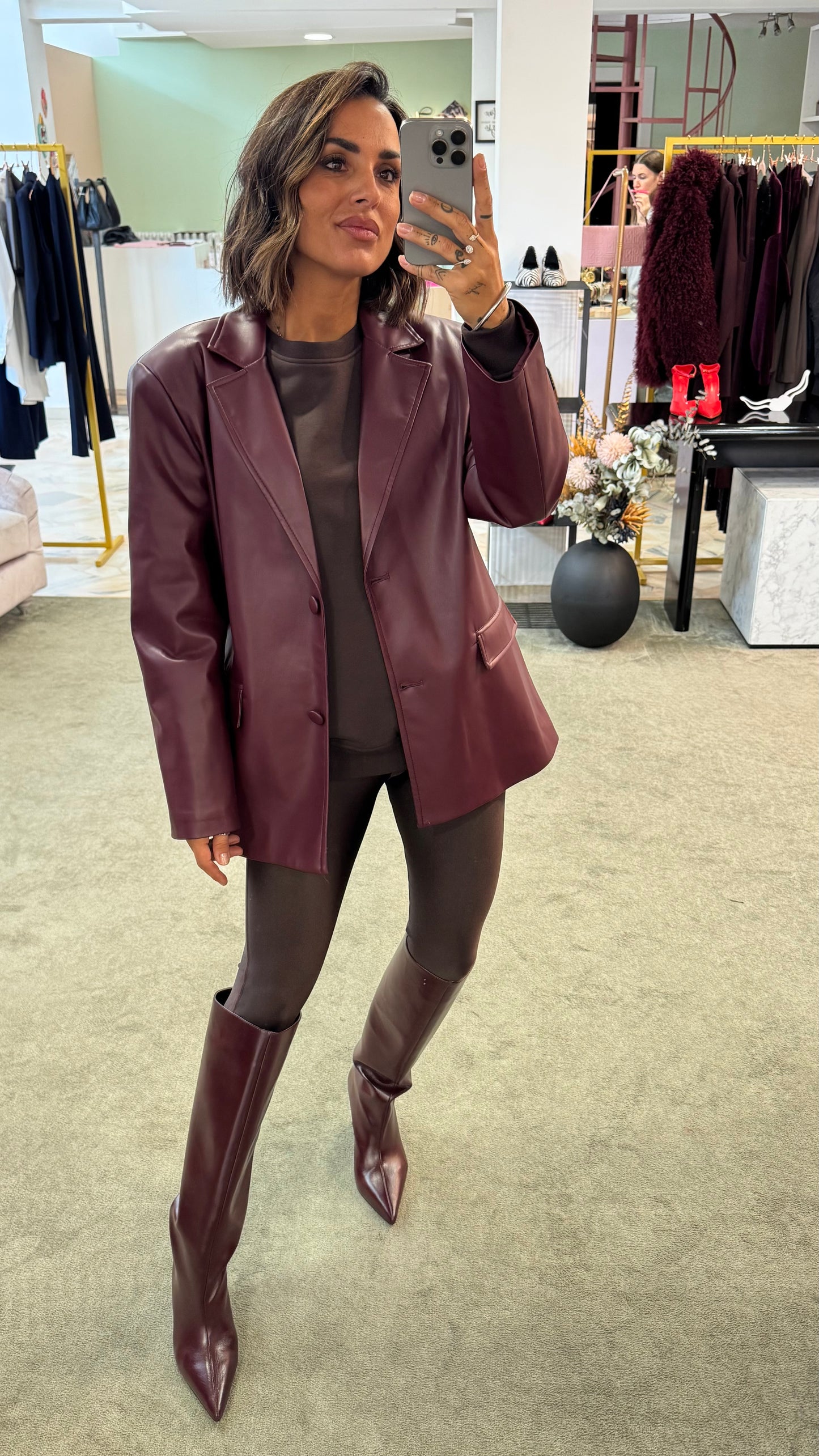 Blazer bordeaux ecopelle ks
