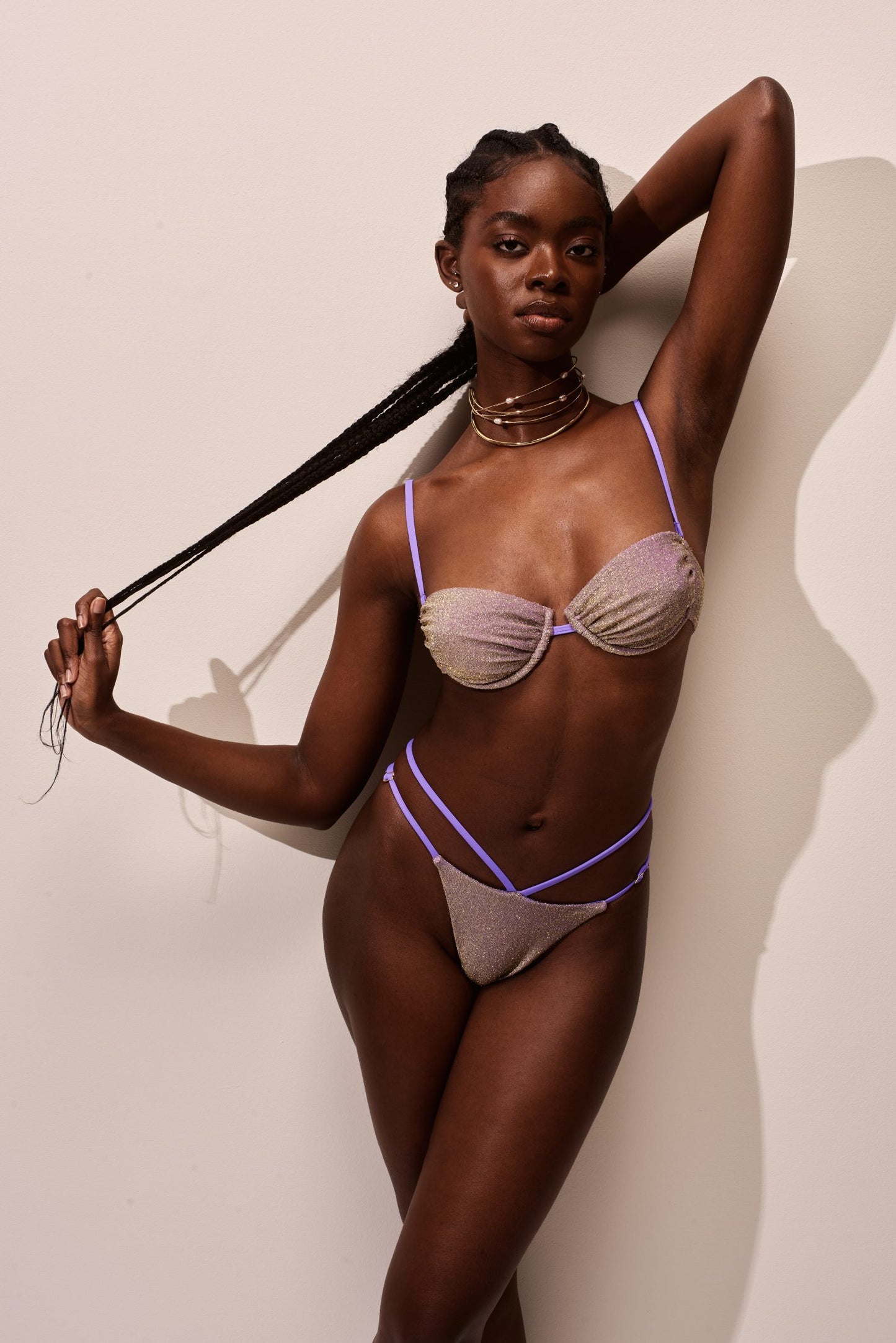 Bikini ferretto glicine lurex Matinée