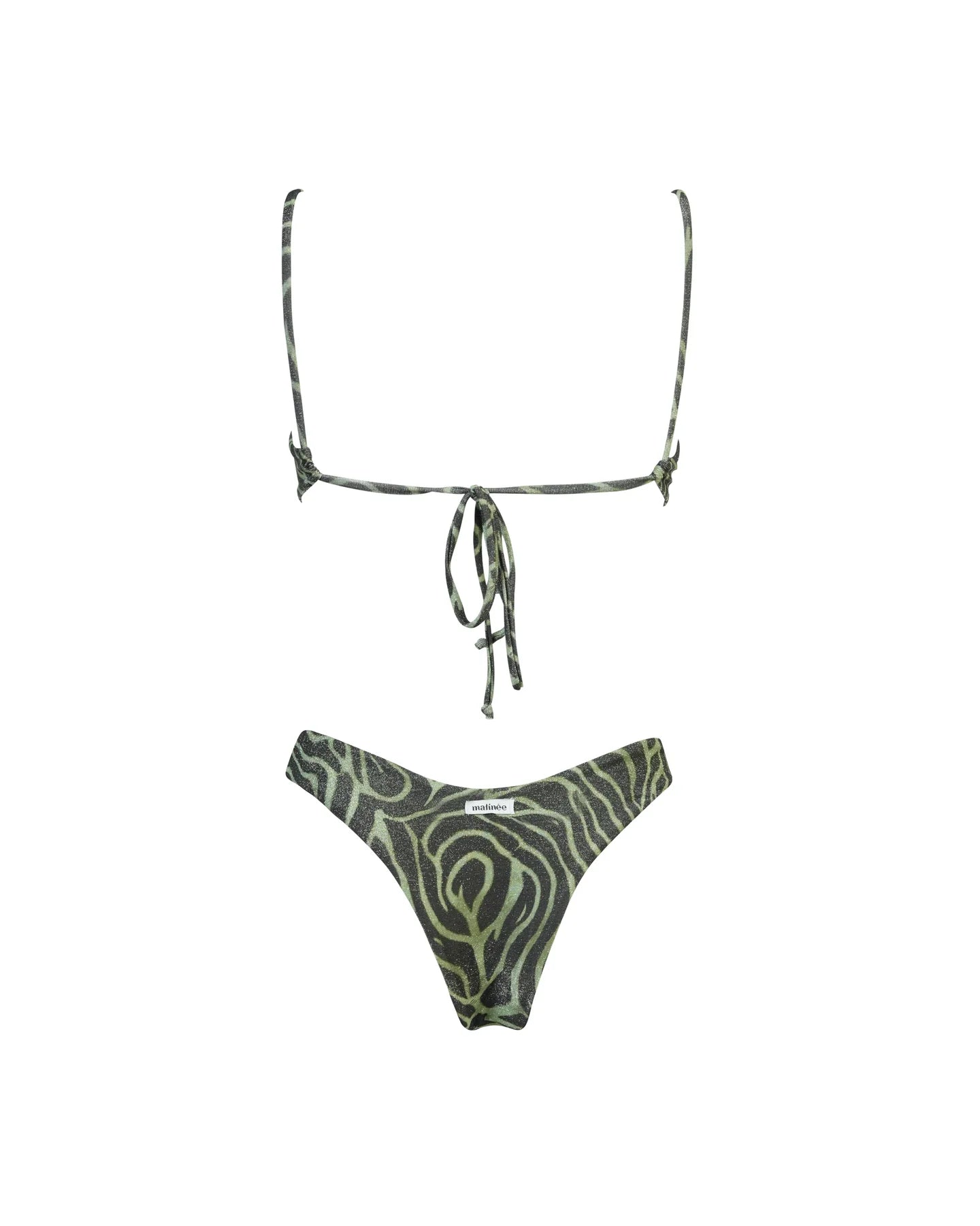 Bikini bralette zebrato verde lurex Matinée