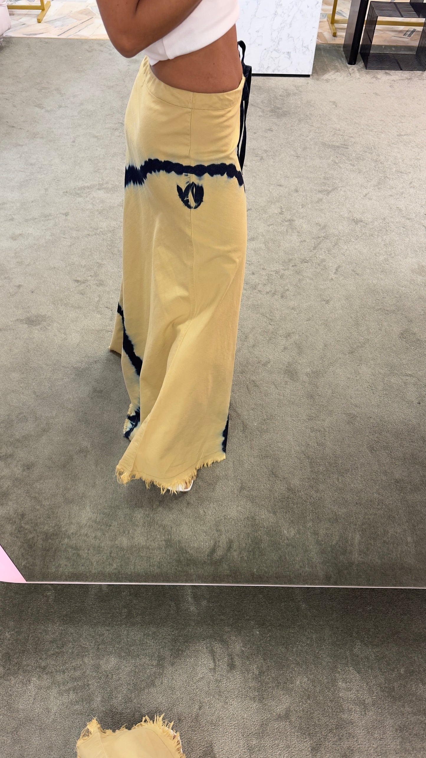 Maxi gonna beige tie-dye Don't@me