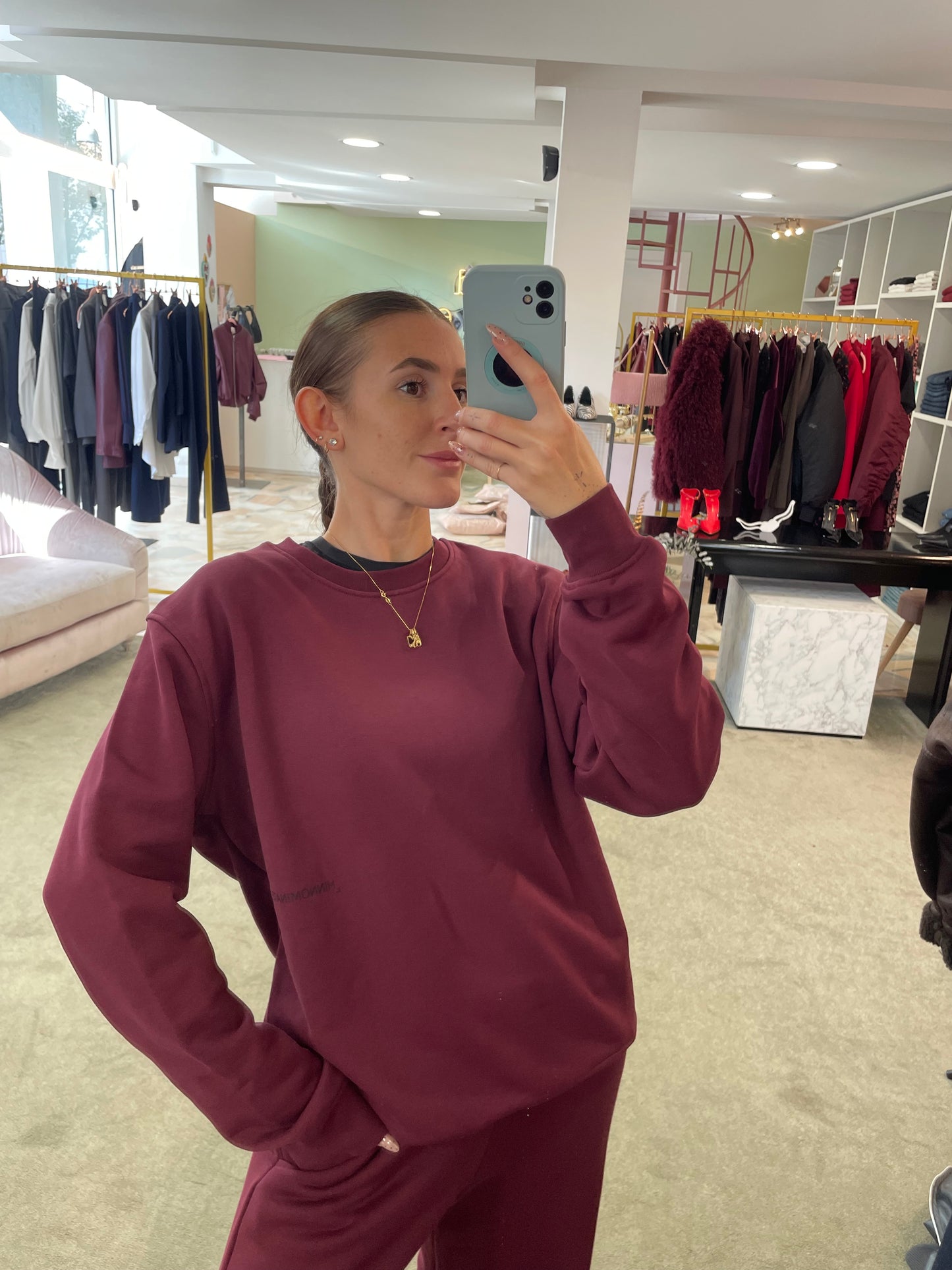 Felpa bordeaux girocollo Hinnominate