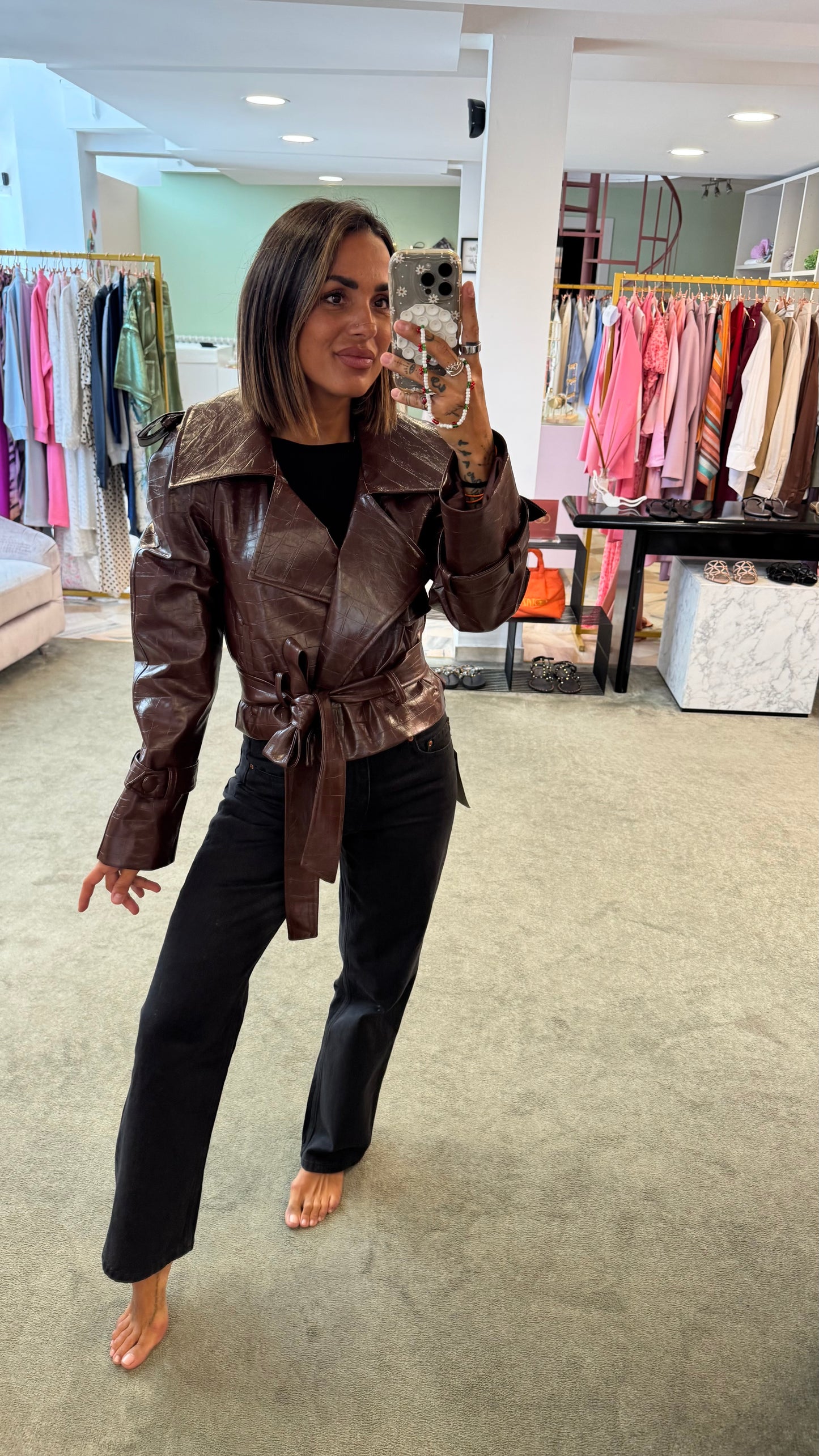 Trench crop marrone crocco Actualee