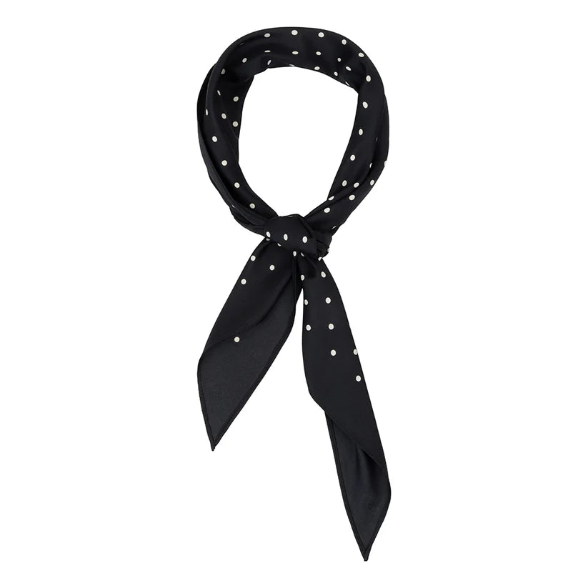 Foulard nero a pois