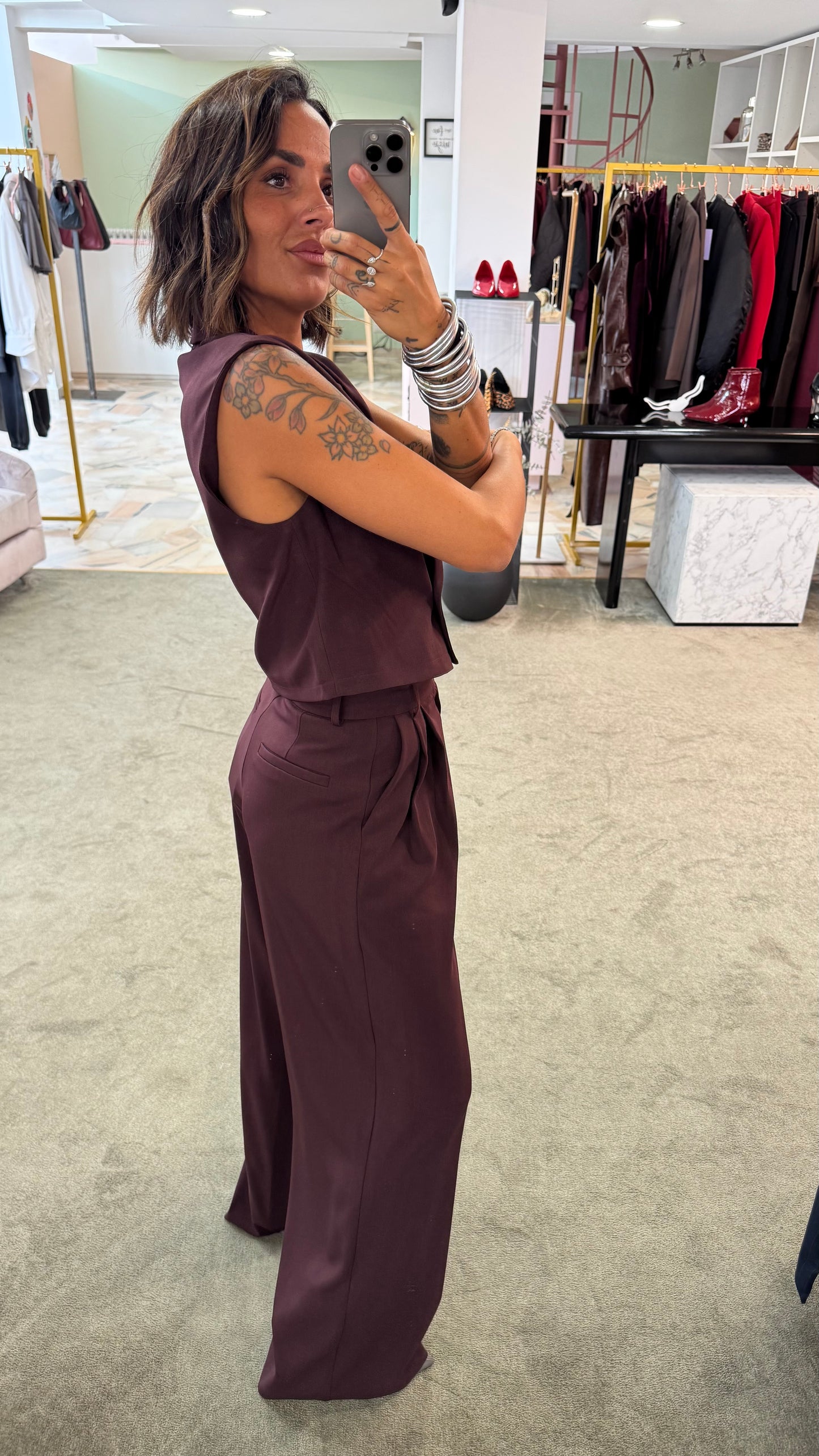 Gilet bordeaux ay
