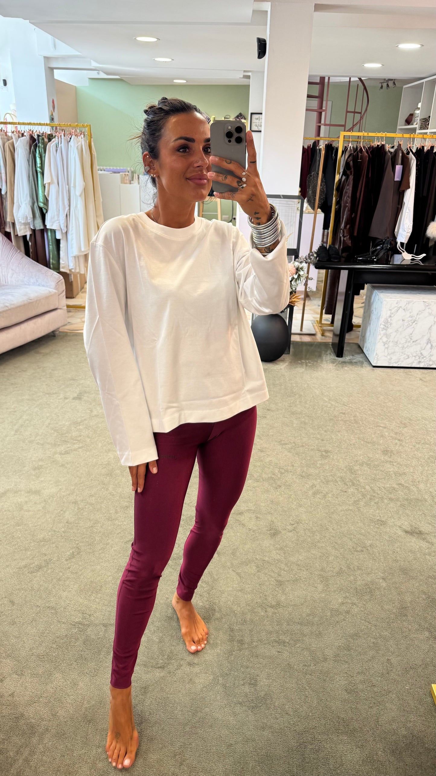 Leggings bordeaux in lycra Hinnominate